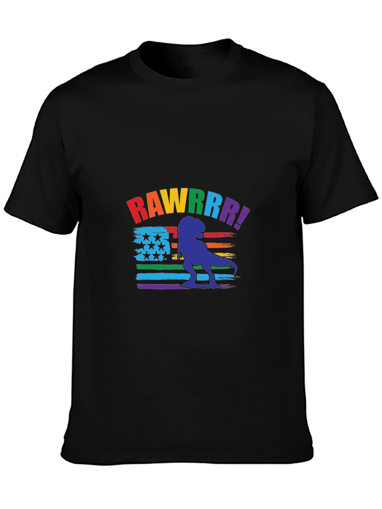 Rainbow Rawrrr Dinosaur Graphic Tee