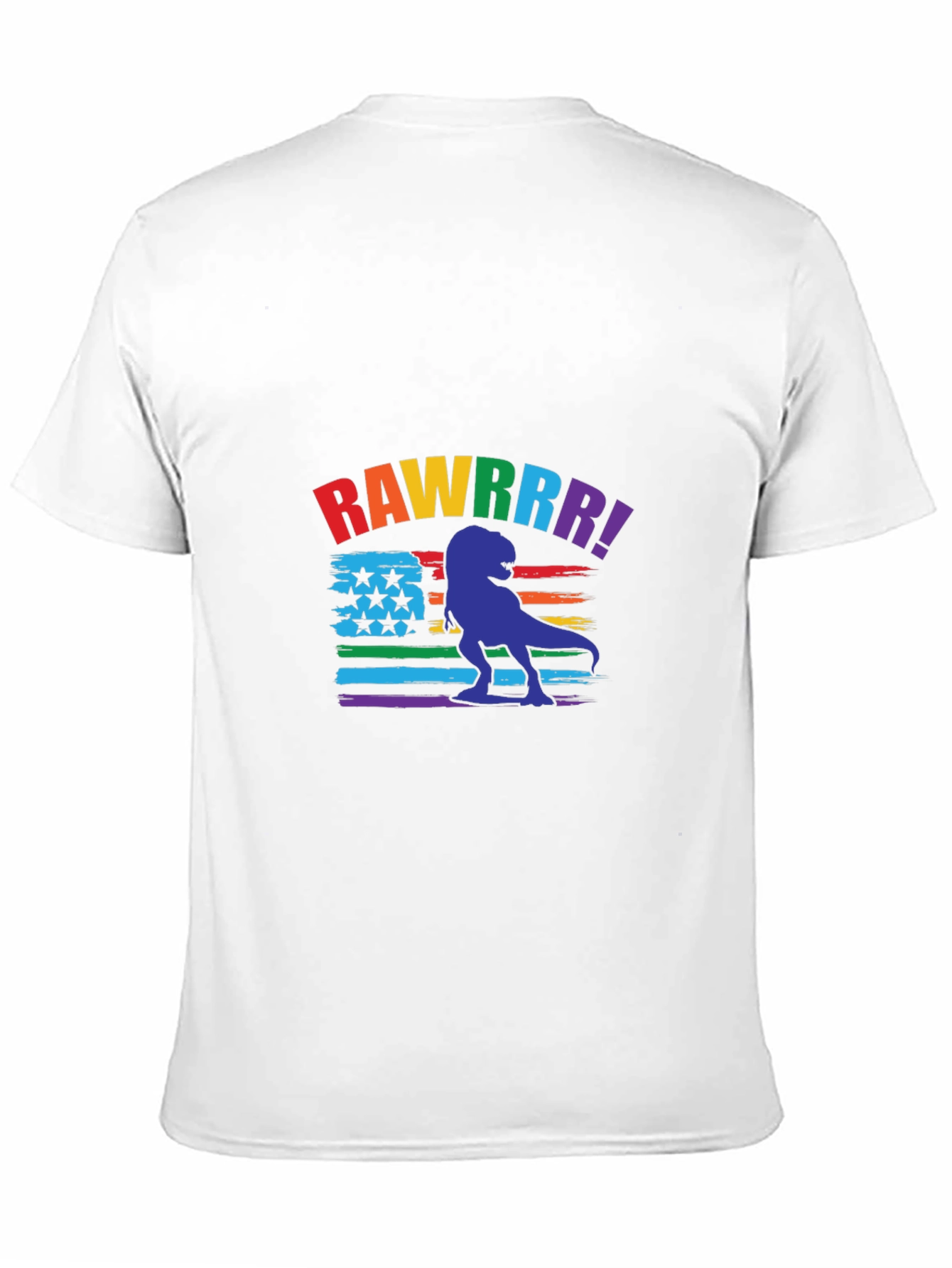 Rainbow Rawrrr Dinosaur Graphic Tee