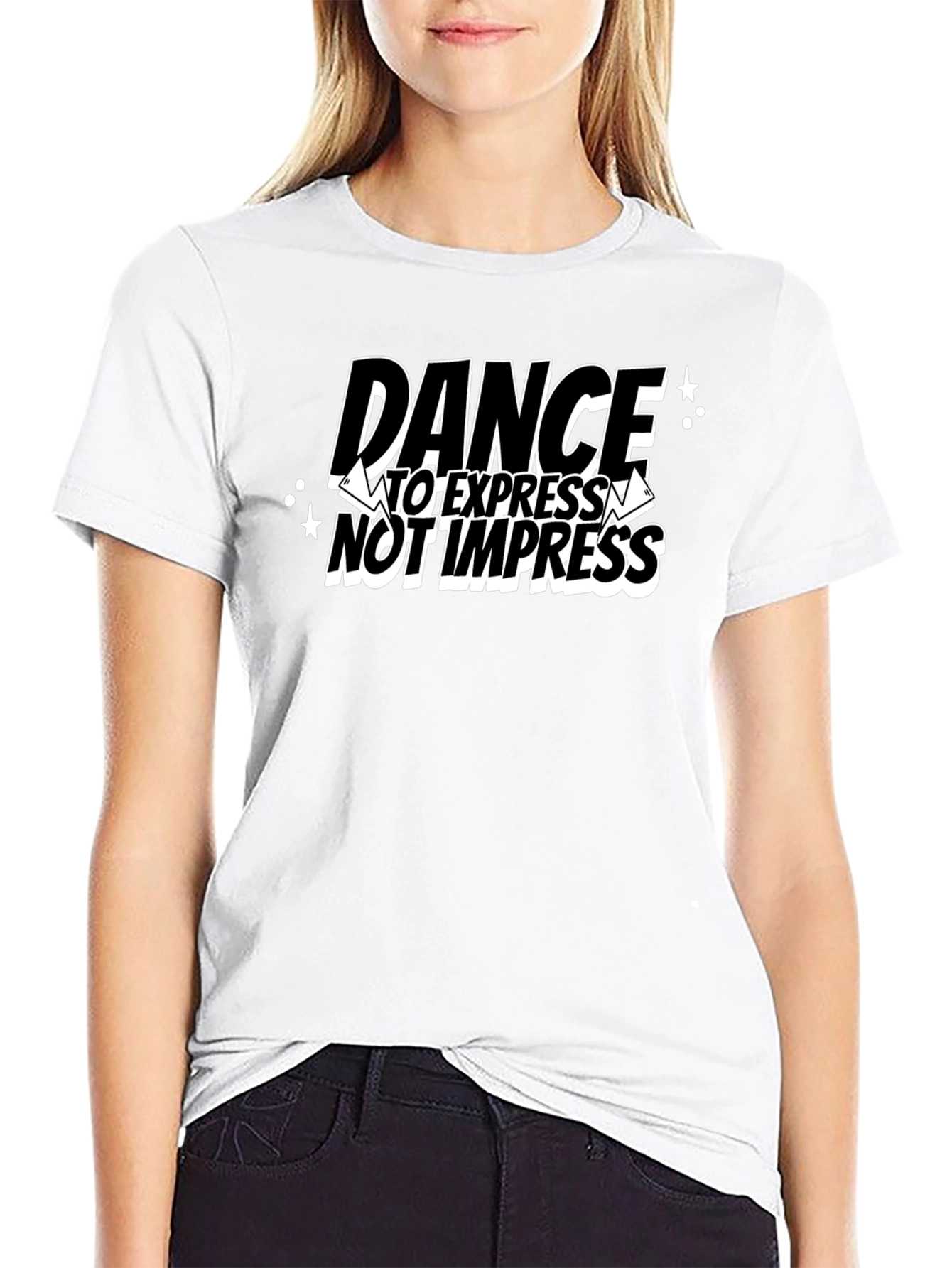 Dance to Express Black Graphic T-Shirt