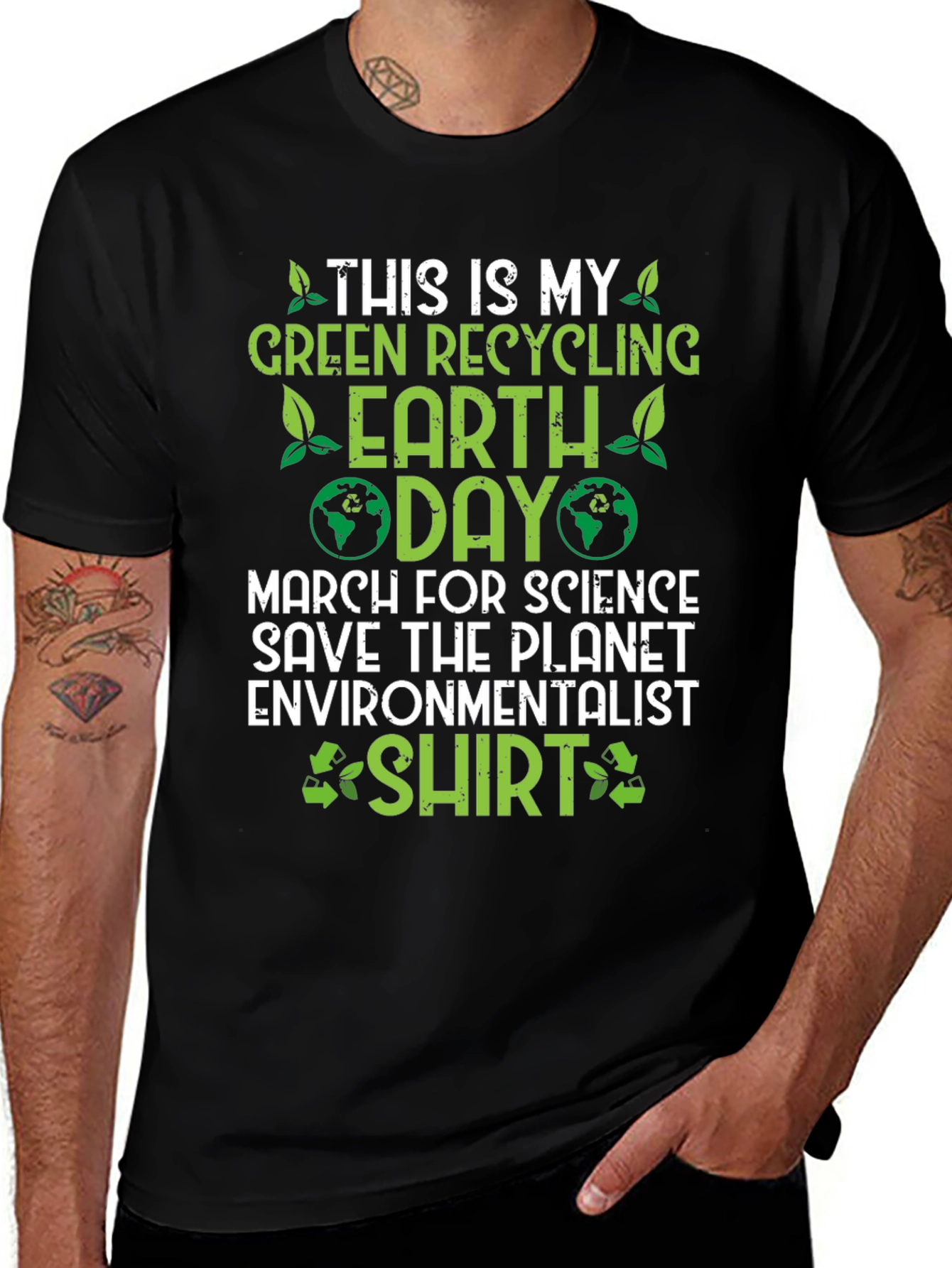 Green Recycling Earth Day T-Shirt