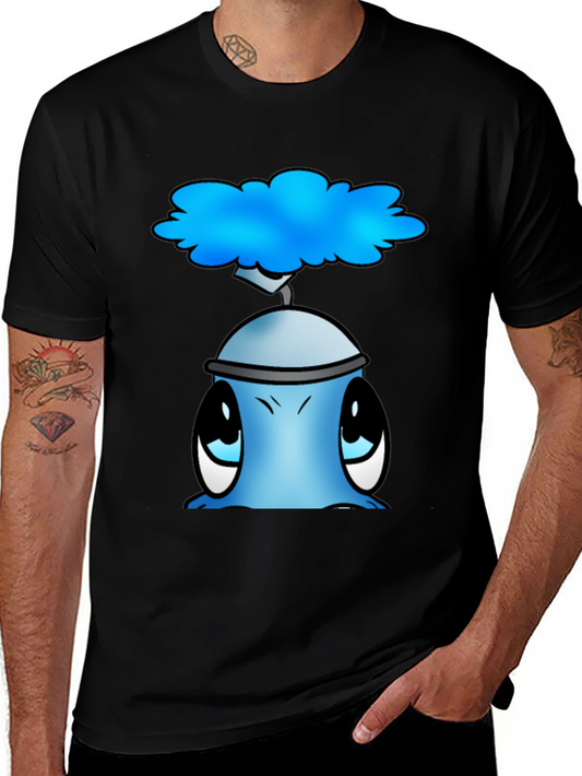 Cute Blue Alien Graphic T-Shirt
