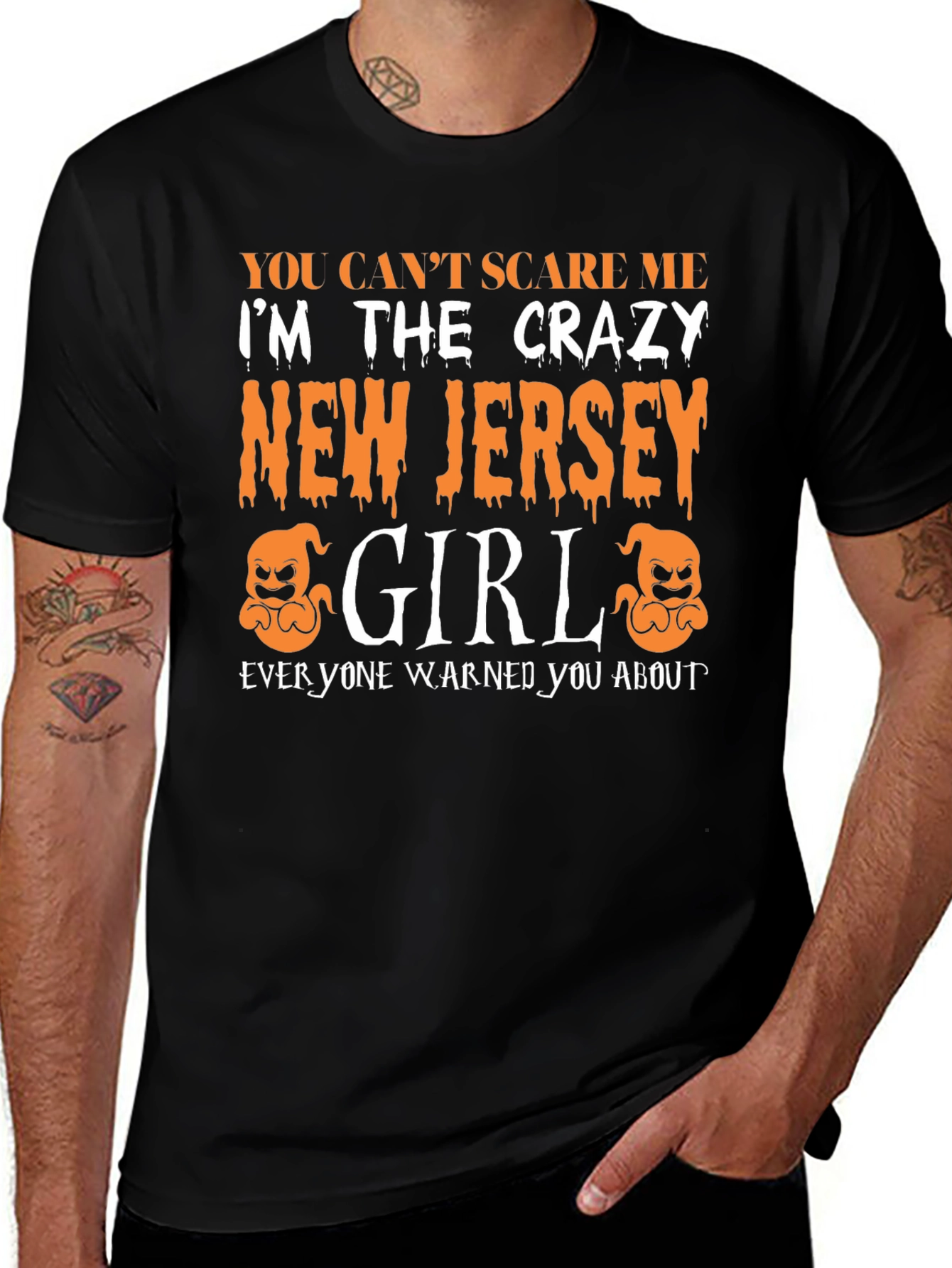 Crazy New Jersey Girl Halloween T-Shirt