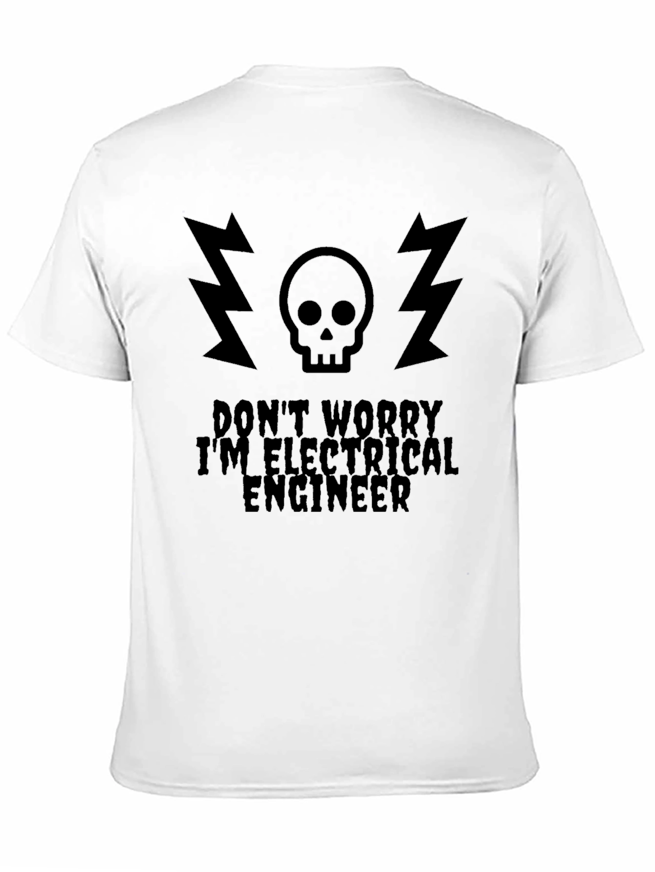 Electrical Engineer T-Shirt - Skull & Lightning Graphic