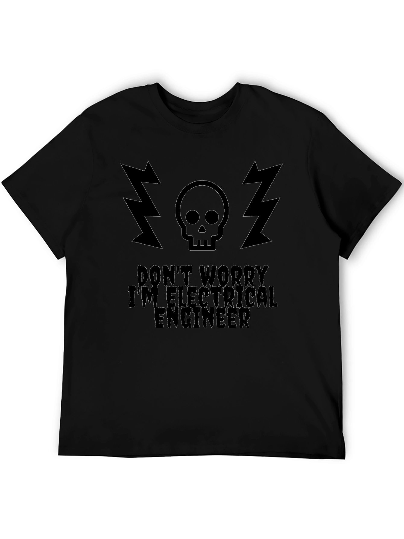 Electrical Engineer T-Shirt - Skull & Lightning Graphic