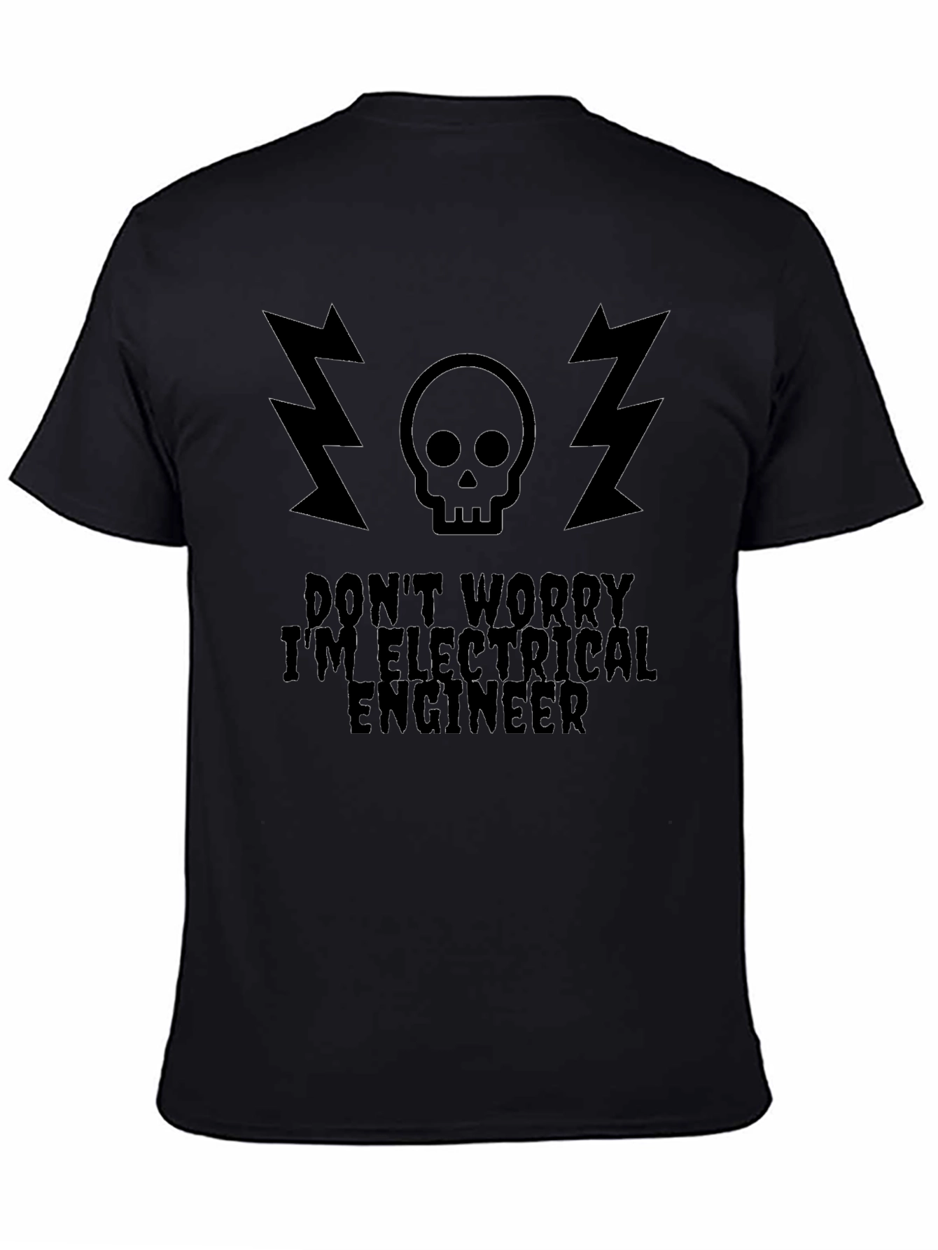 Electrical Engineer T-Shirt - Skull & Lightning Graphic