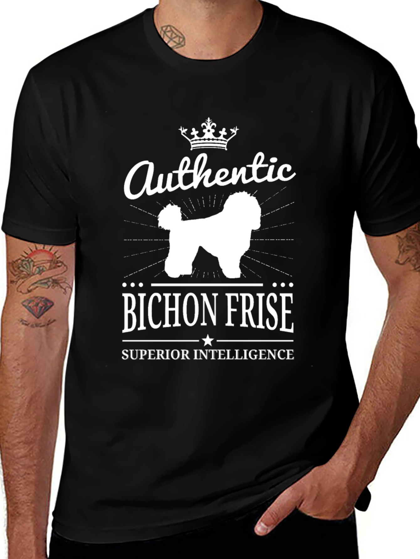 Authentic Bichon Frise Superior Intelligence T-Shirt