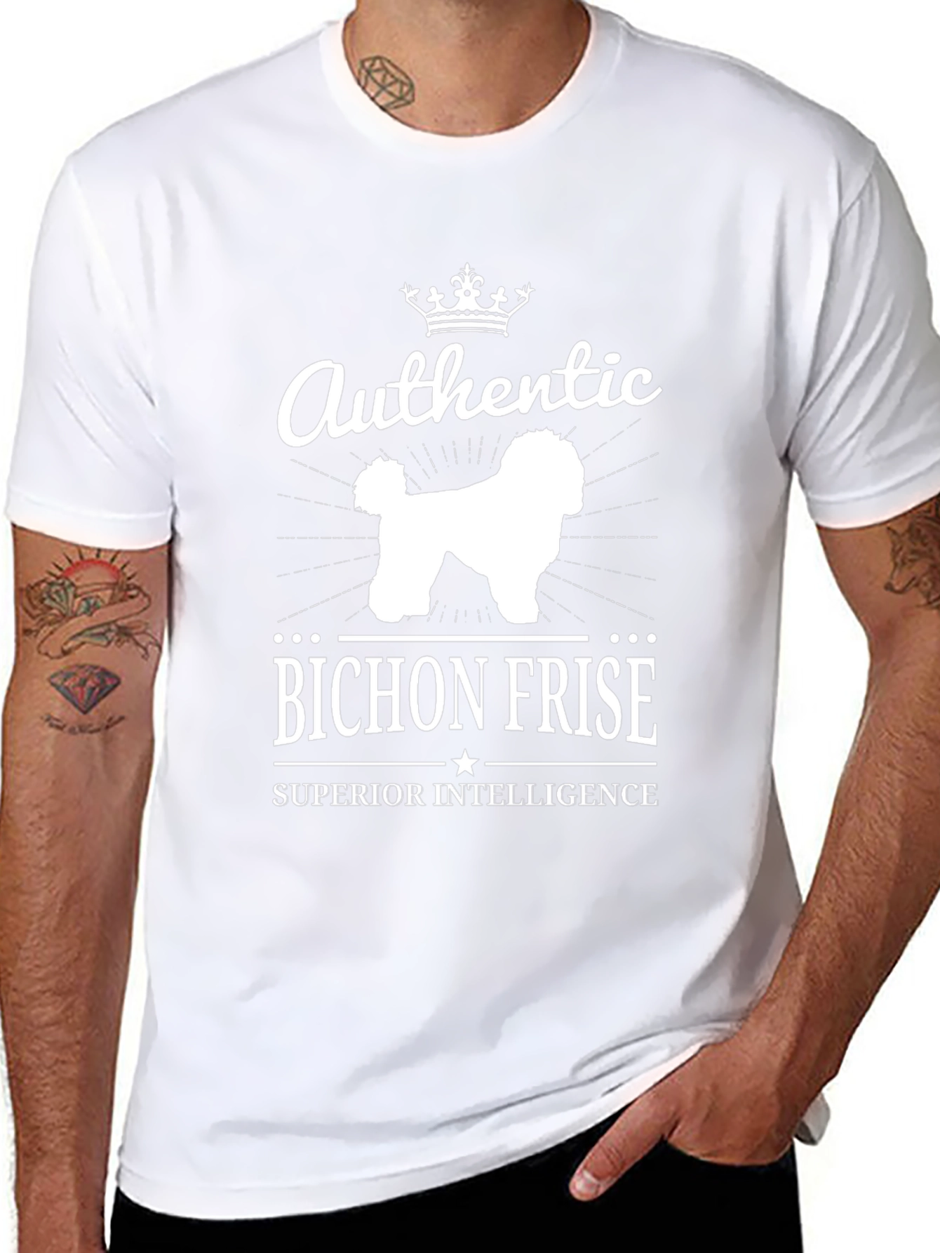 Authentic Bichon Frise Superior Intelligence T-Shirt