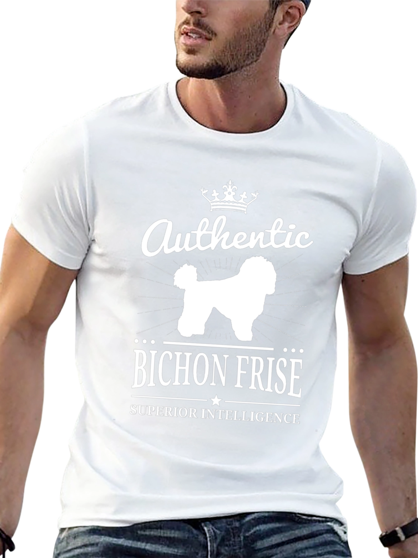 Authentic Bichon Frise Superior Intelligence T-Shirt