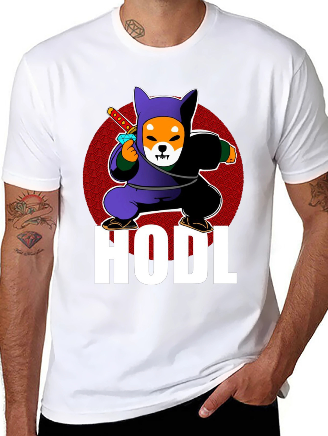 HODL Shiba Inu Ninja T-Shirt Crypto