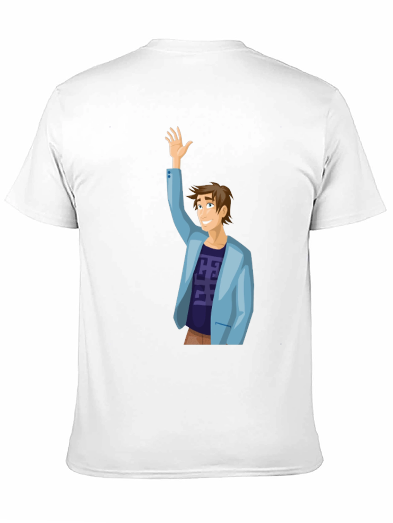 Cartoon Man Graphic T-Shirt - Black