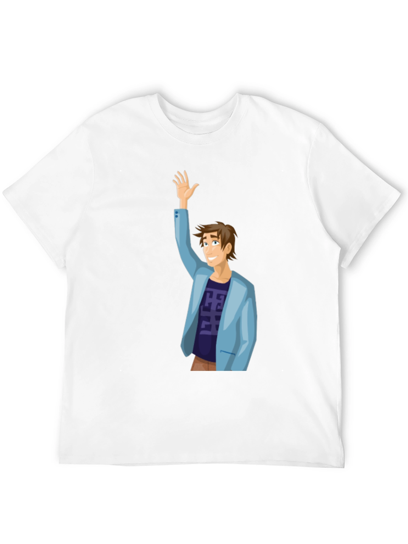 Cartoon Man Graphic T-Shirt - Black