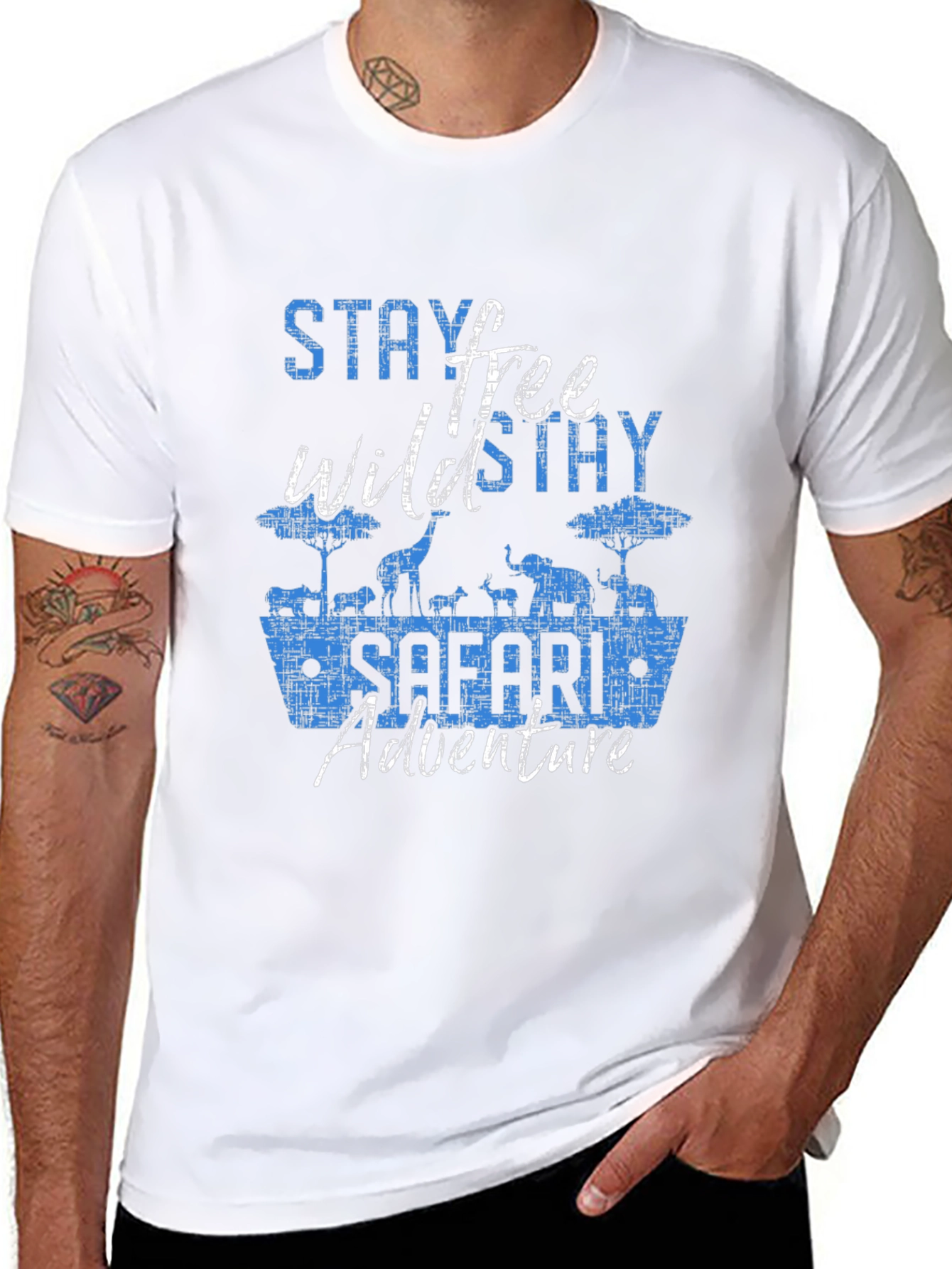 Stay Wild Free Safari Adventure Graphic Tee