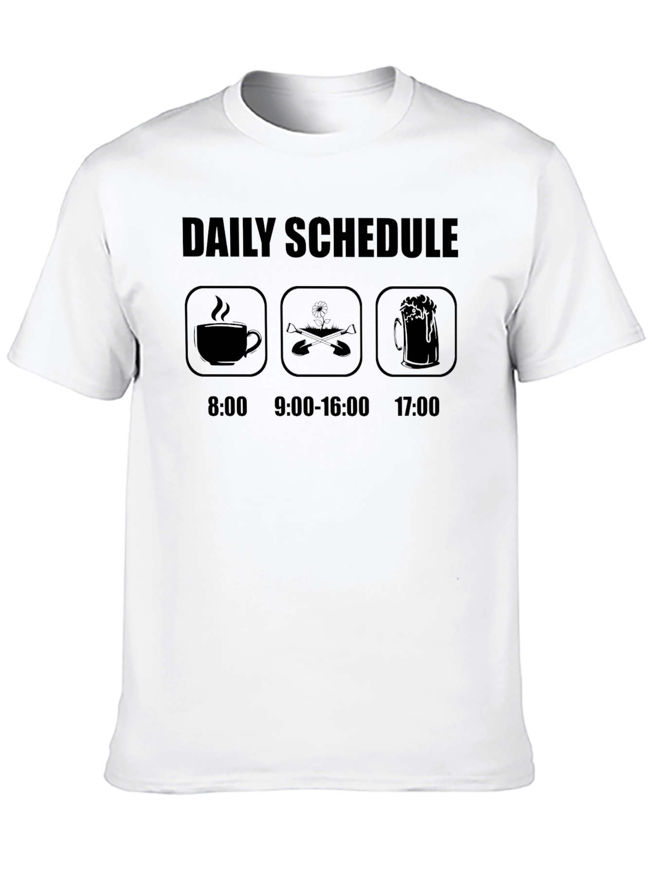 Daily Schedule T-Shirt: Coffee Dig Beer