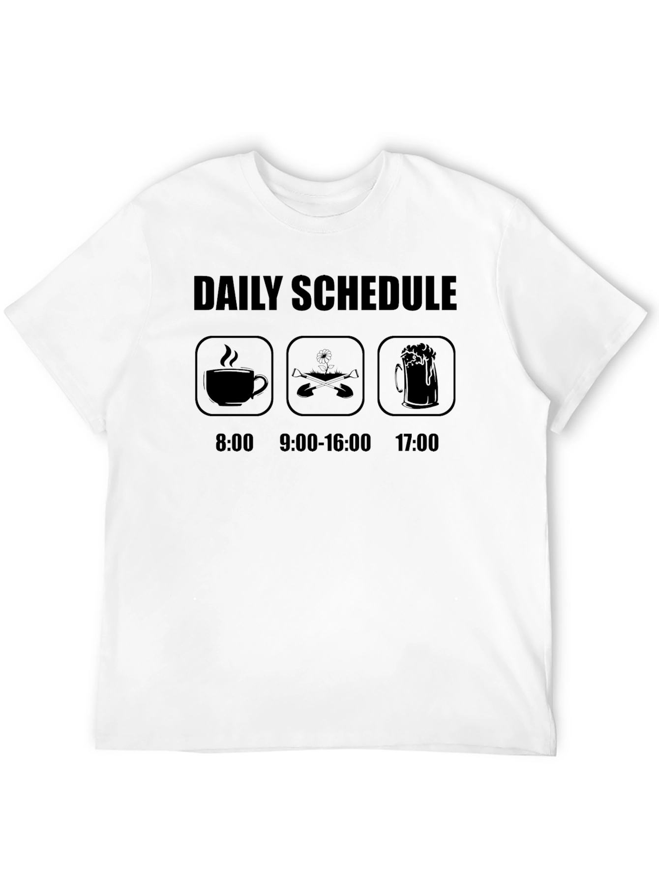 Daily Schedule T-Shirt: Coffee Dig Beer