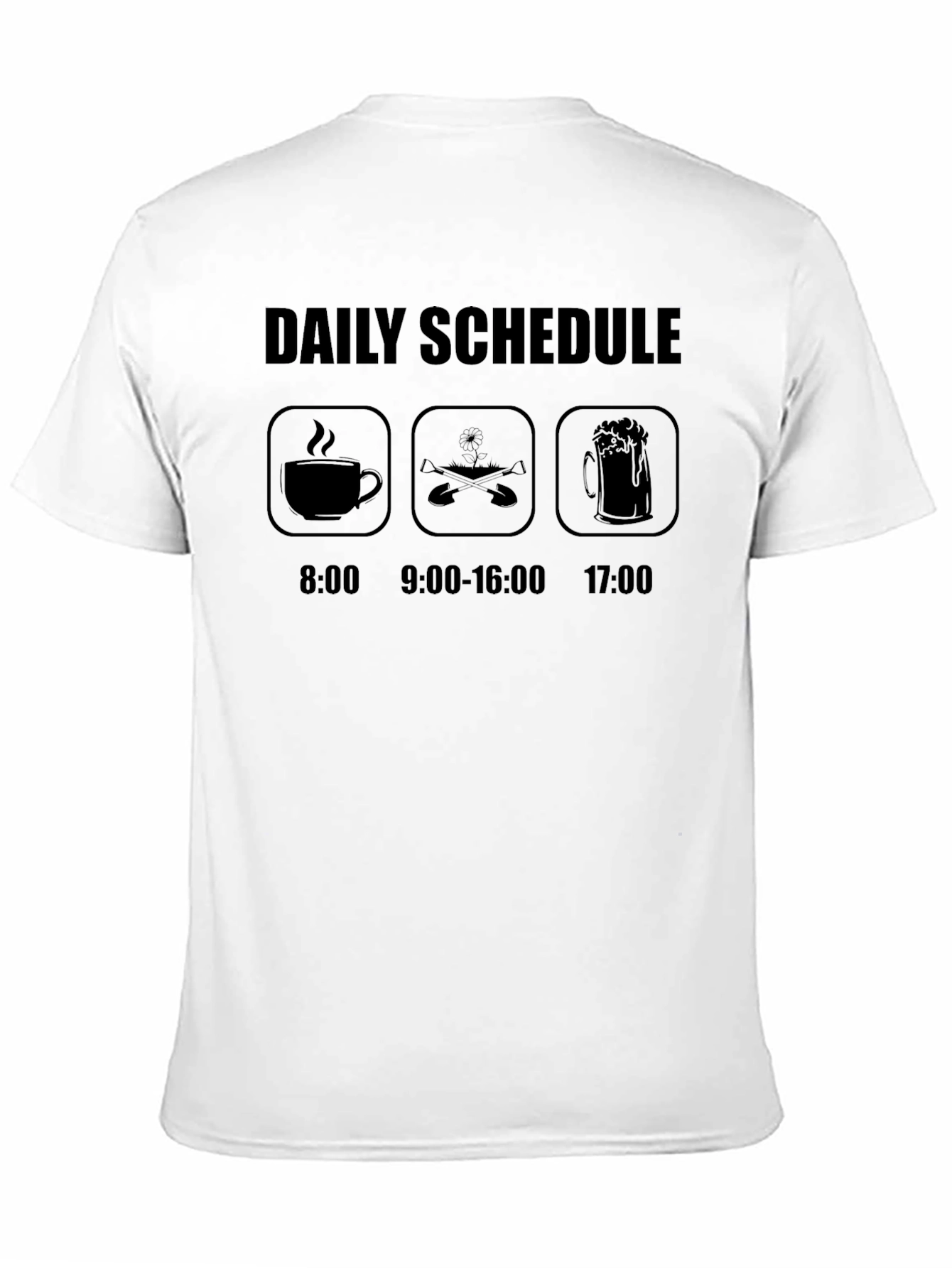 Daily Schedule T-Shirt: Coffee Dig Beer