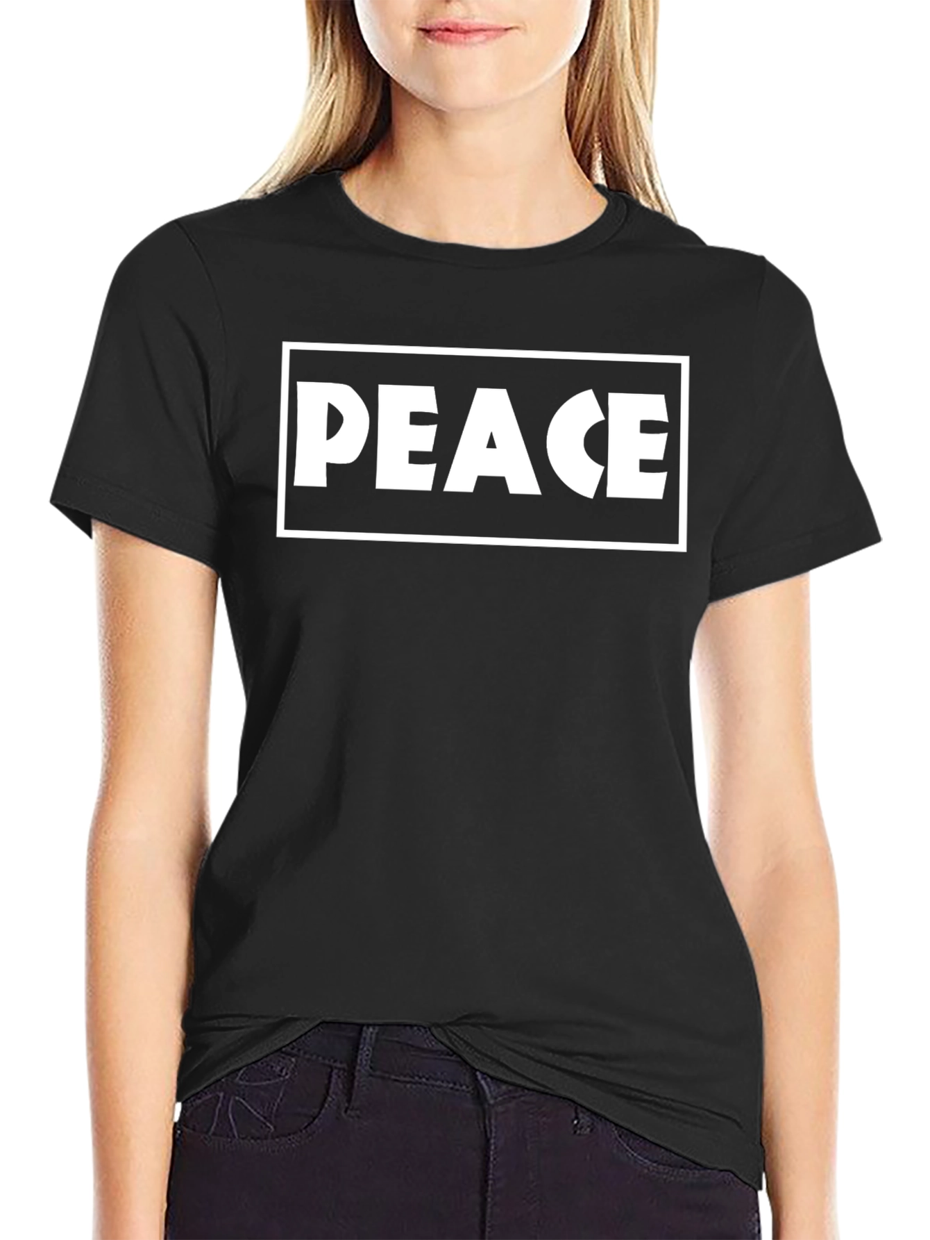 Peace Graphic Tee - Mens Black Short Sleeve