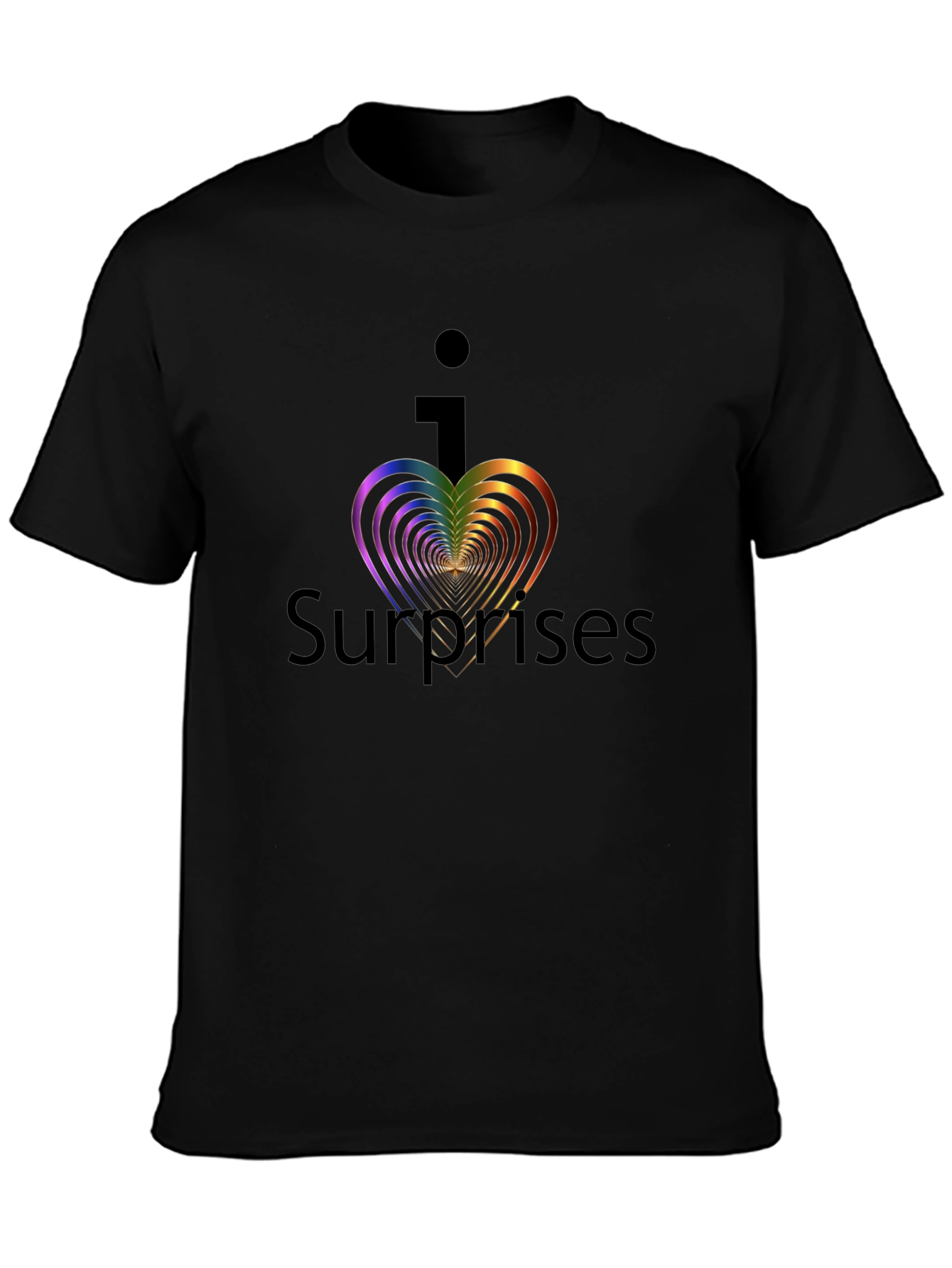 I Heart Surprises Graphic Tee - Black Unisex T-Shirt