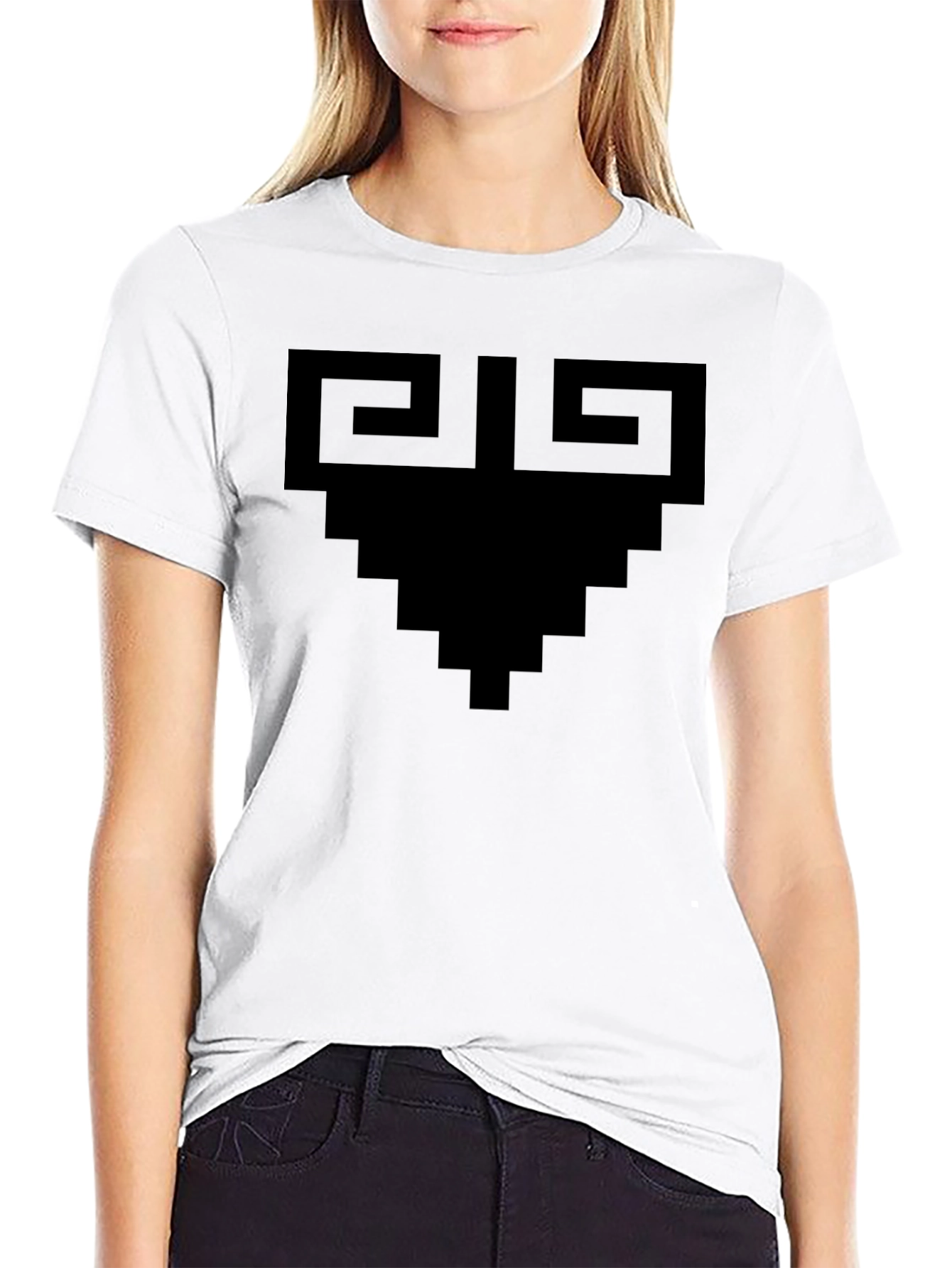 Pixel Heart Black T-Shirt - Gamer Style