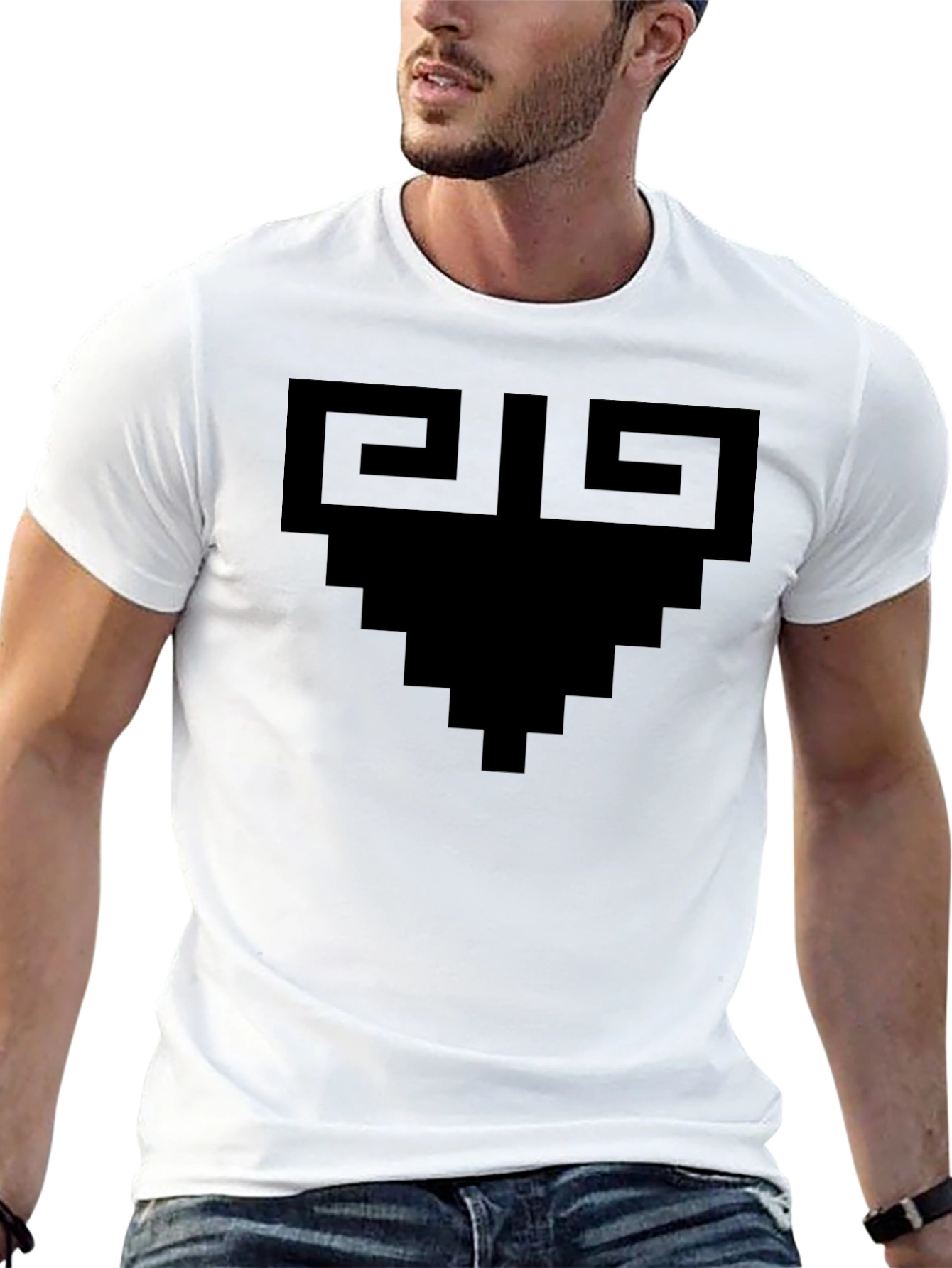 Pixel Heart Black T-Shirt - Gamer Style