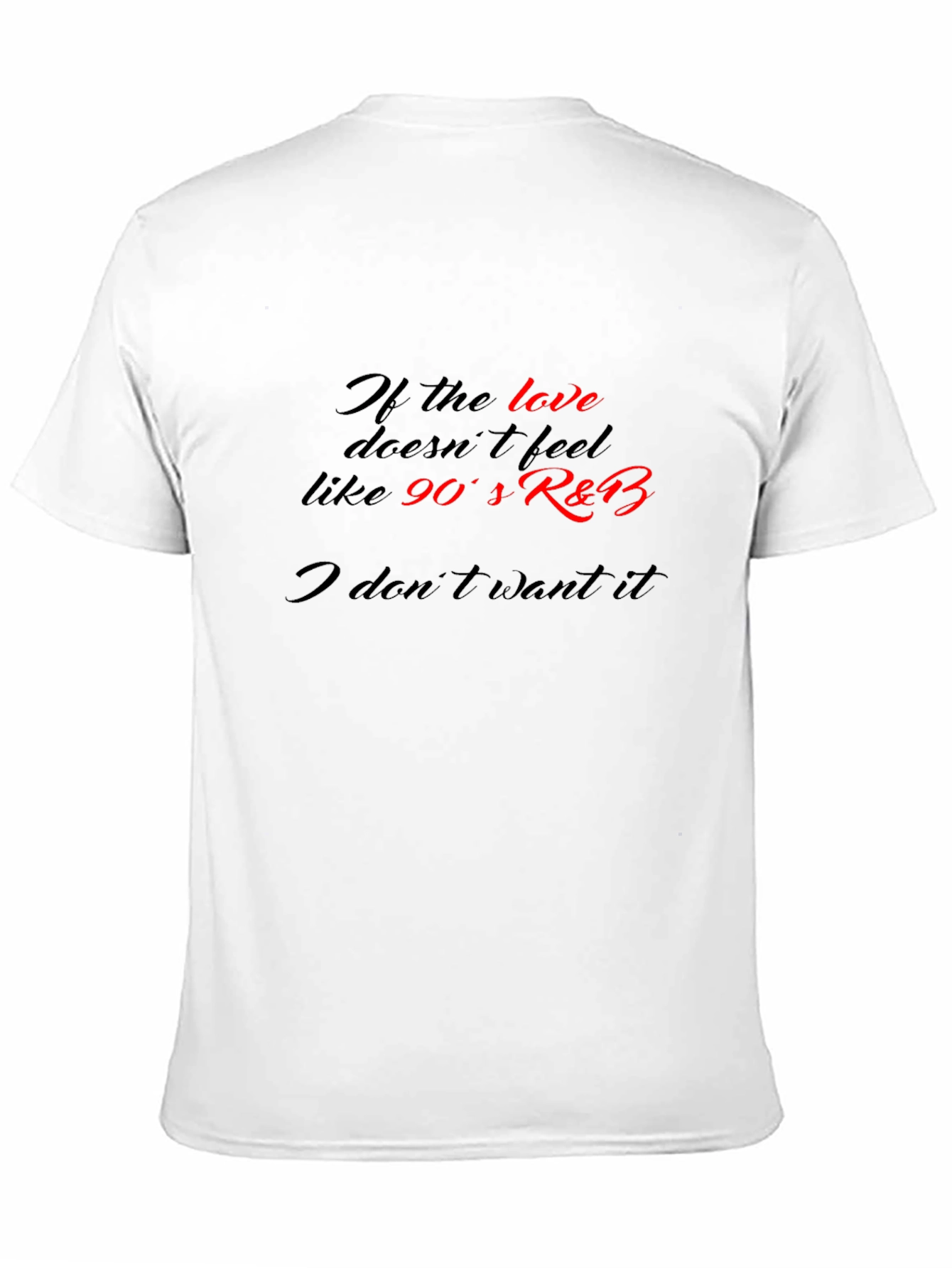90s R&B Music Lover Black T-Shirt