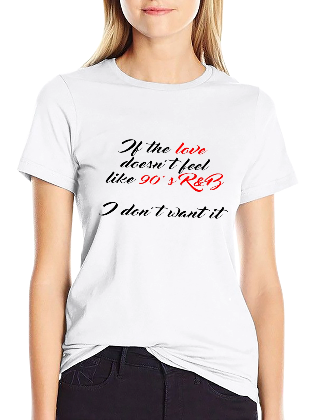 90s R&B Music Lover Black T-Shirt
