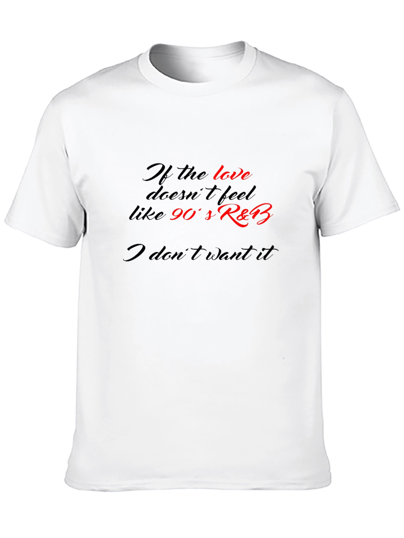 90s R&B Music Lover Black T-Shirt