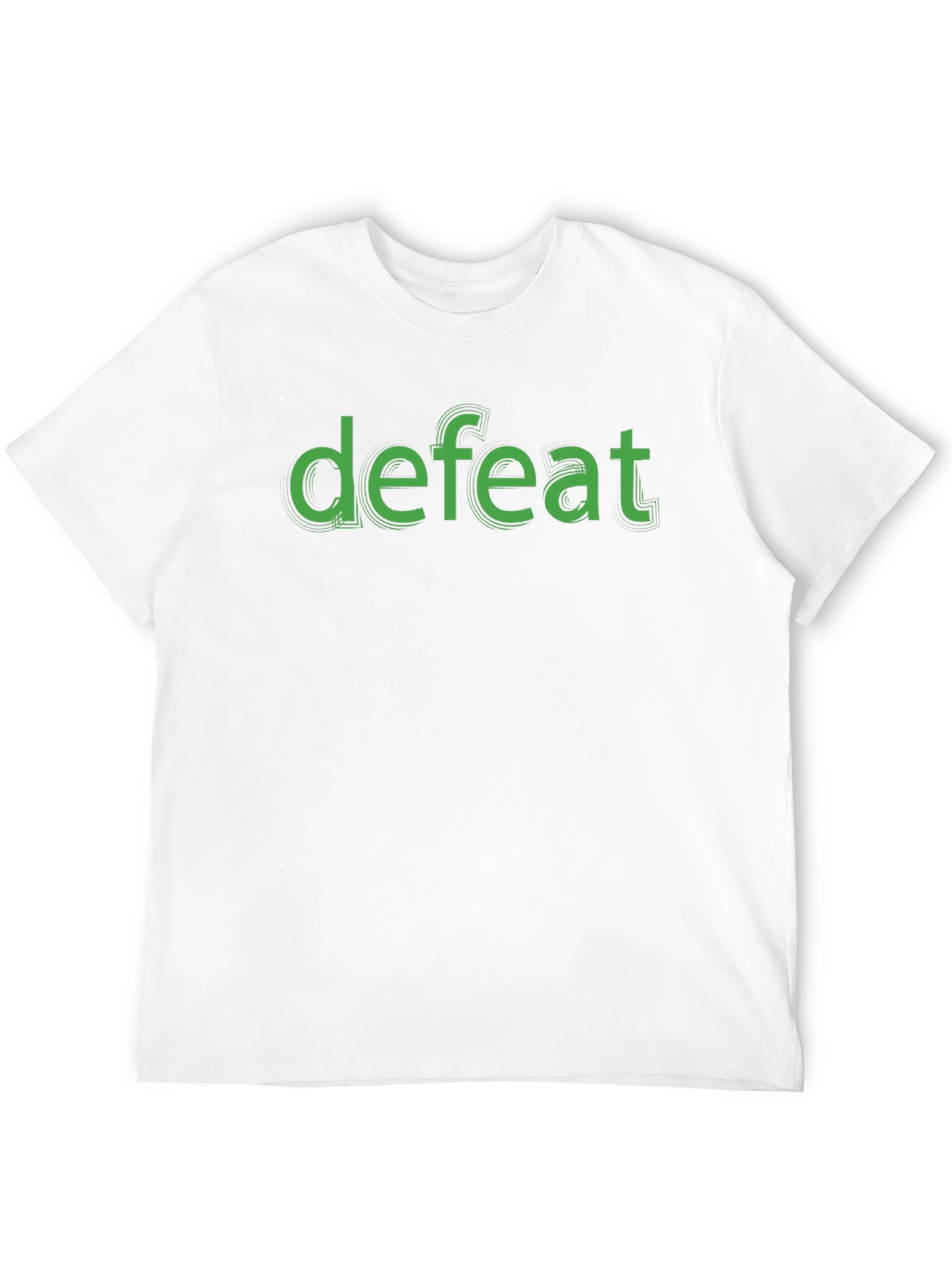 Defeat Graphic Tee - Black Cotton T-Shirt