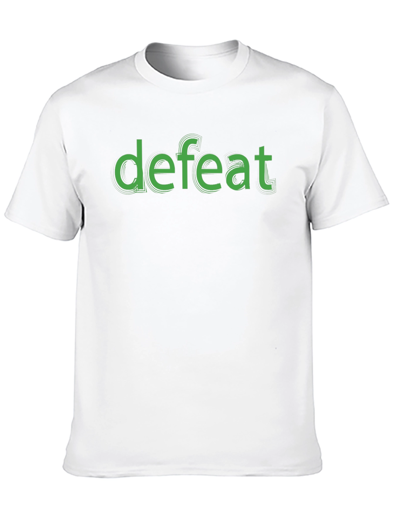 Defeat Graphic Tee - Black Cotton T-Shirt
