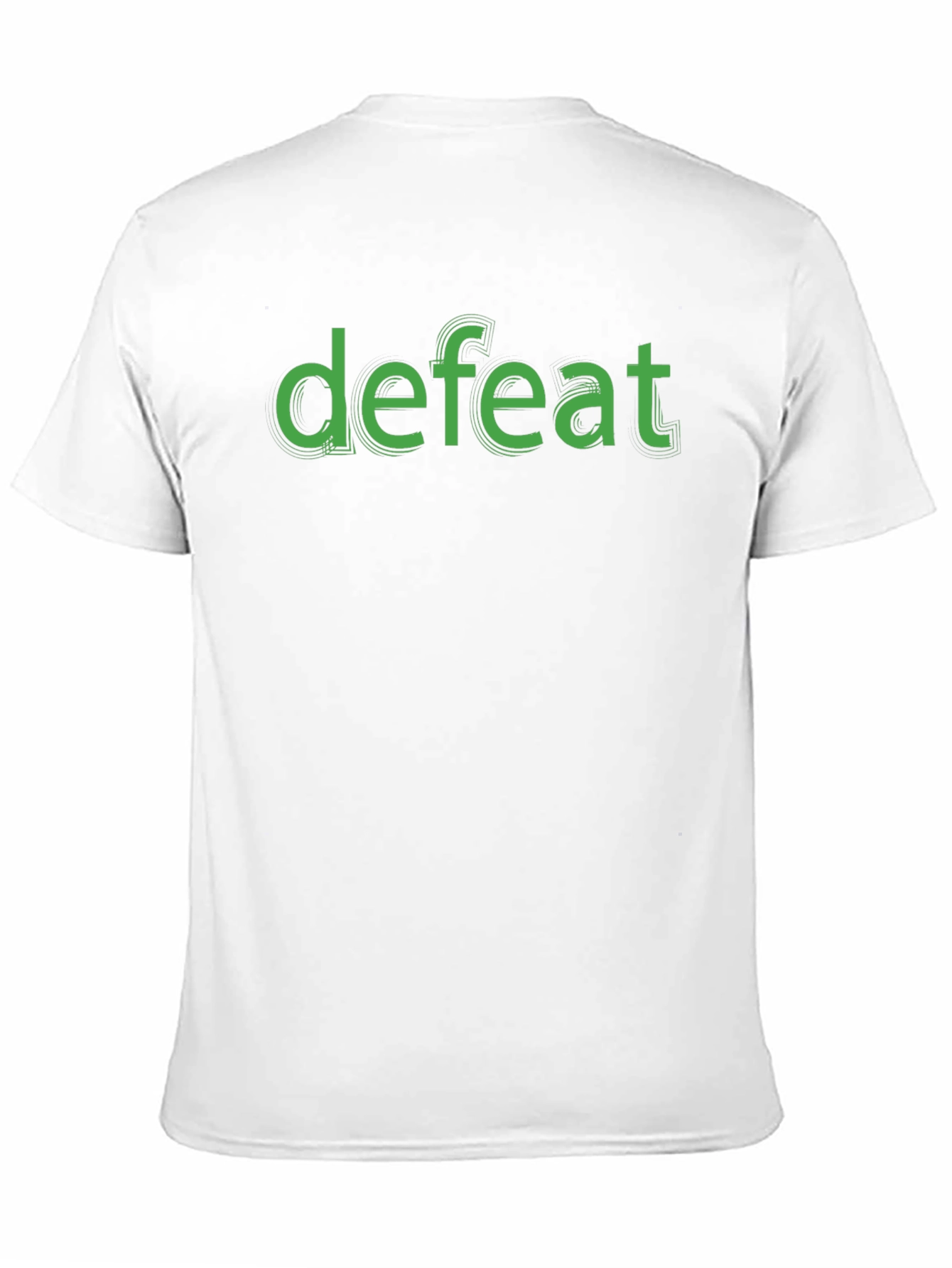 Defeat Graphic Tee - Black Cotton T-Shirt