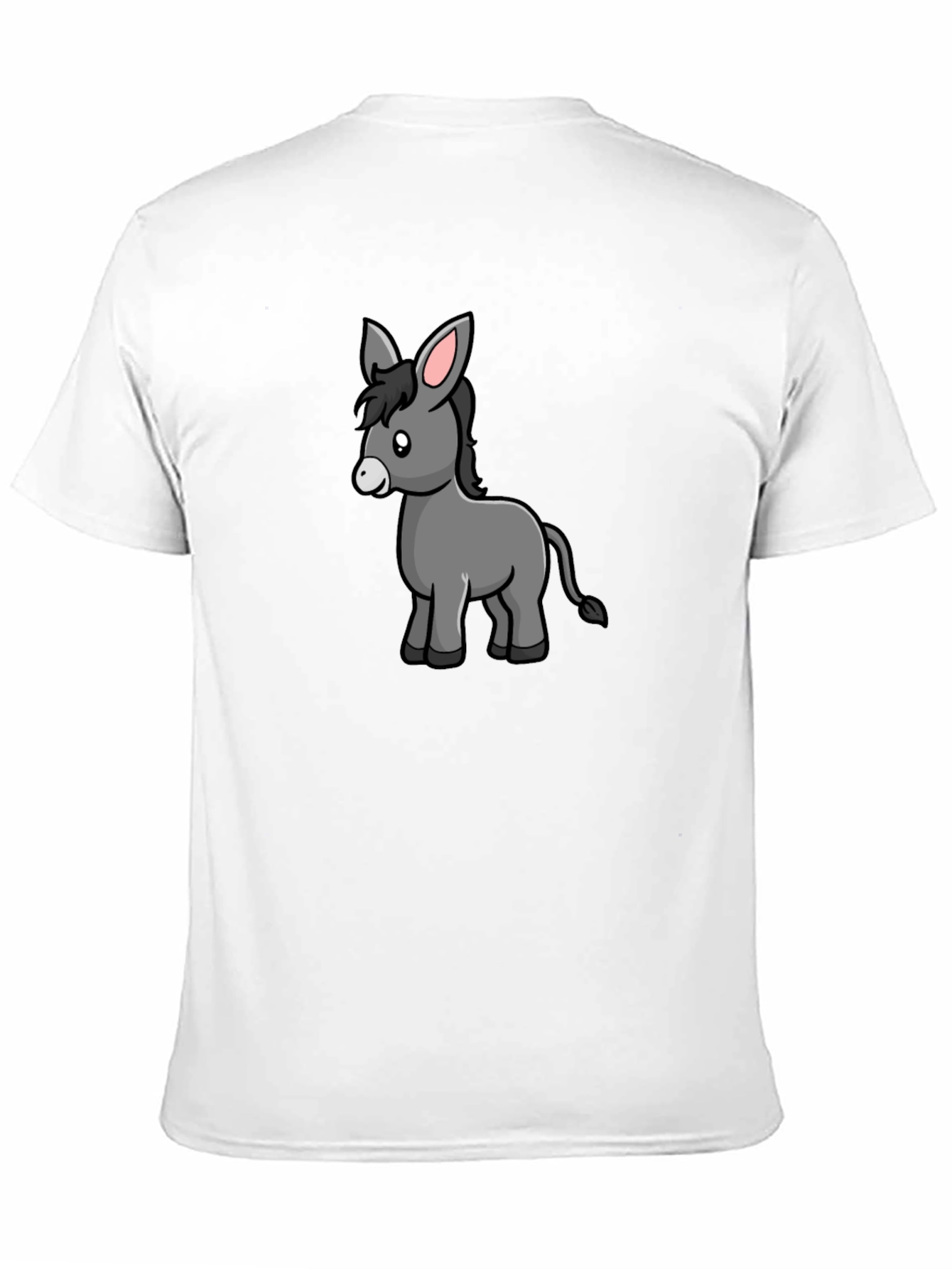 Cartoon Donkey Black T-Shirt
