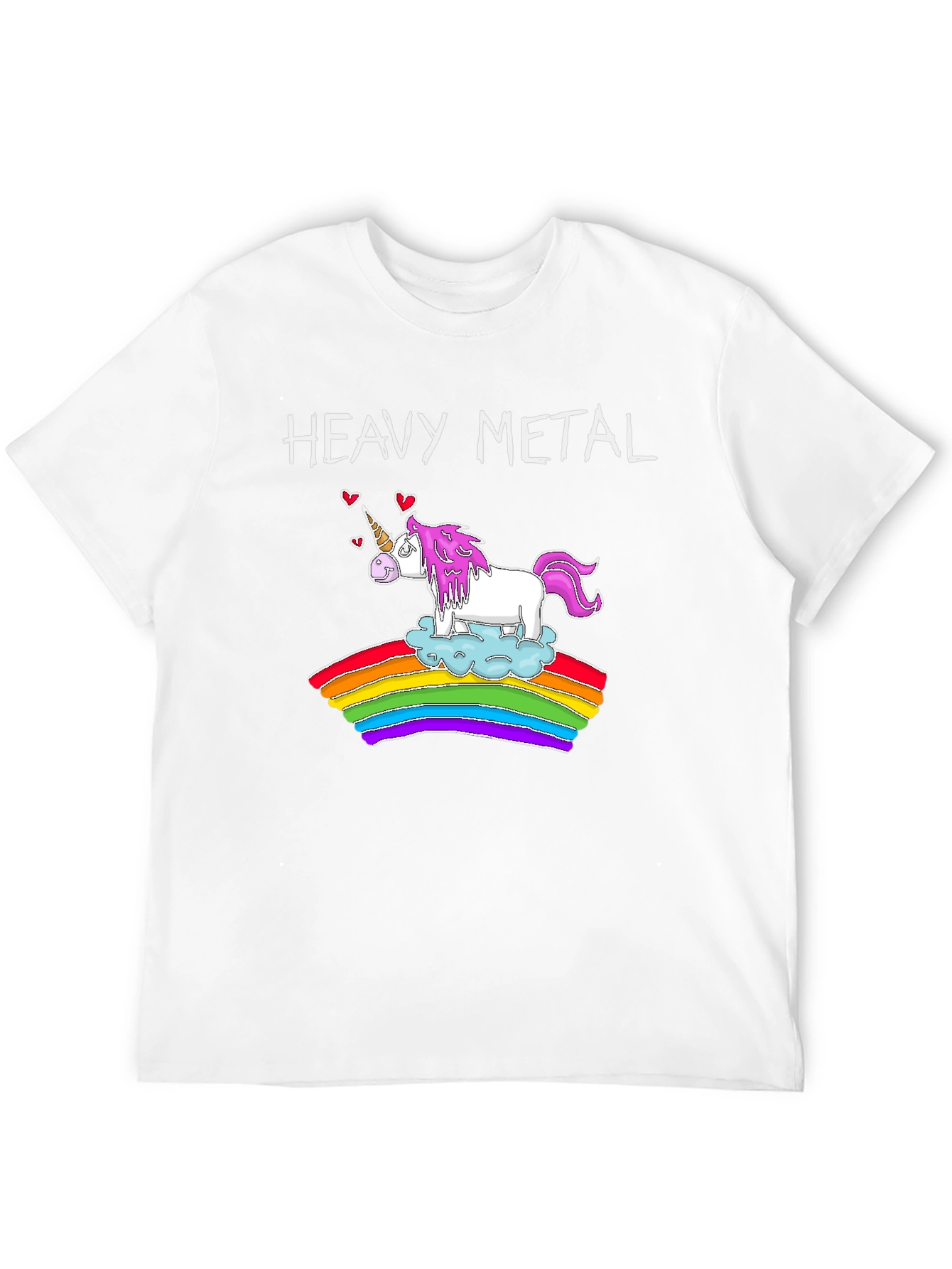 Heavy Metal Unicorn Rainbow T-Shirt