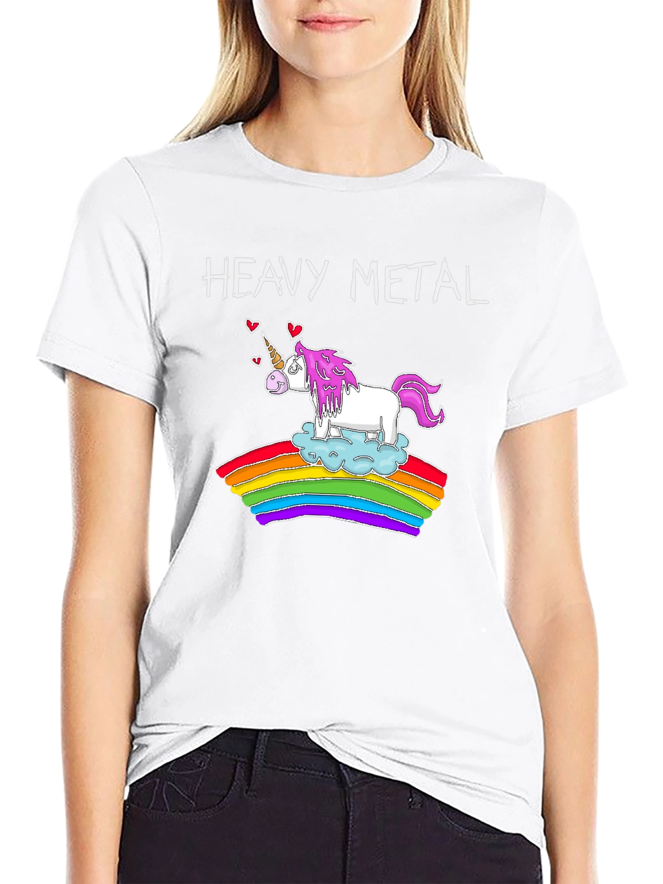 Heavy Metal Unicorn Rainbow T-Shirt