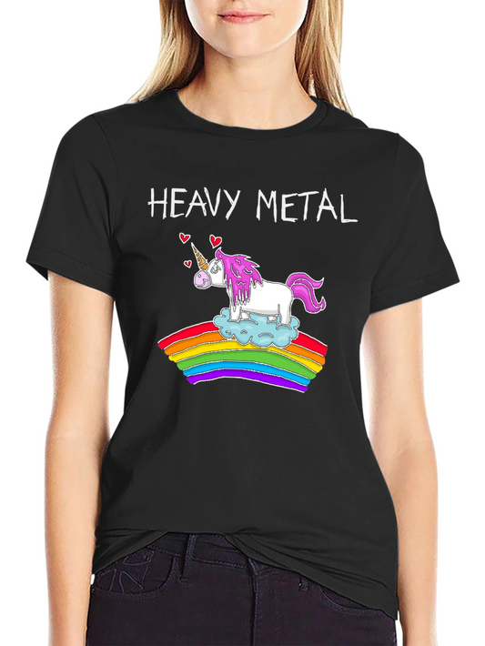 Heavy Metal Unicorn Rainbow T-Shirt