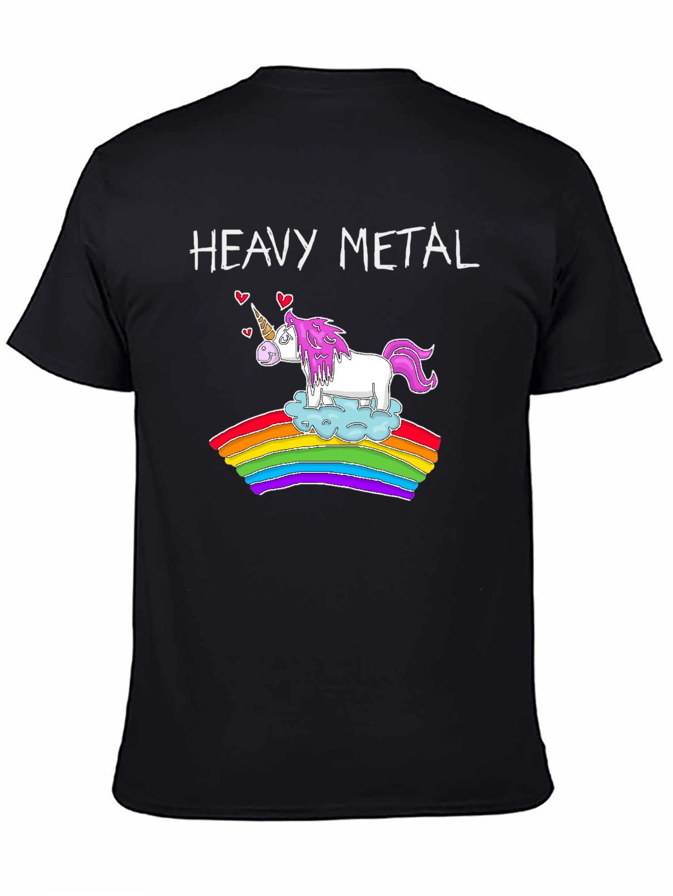 Heavy Metal Unicorn Rainbow T-Shirt