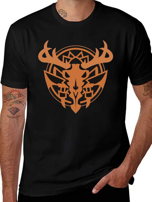 Antler Skull Black T-Shirt