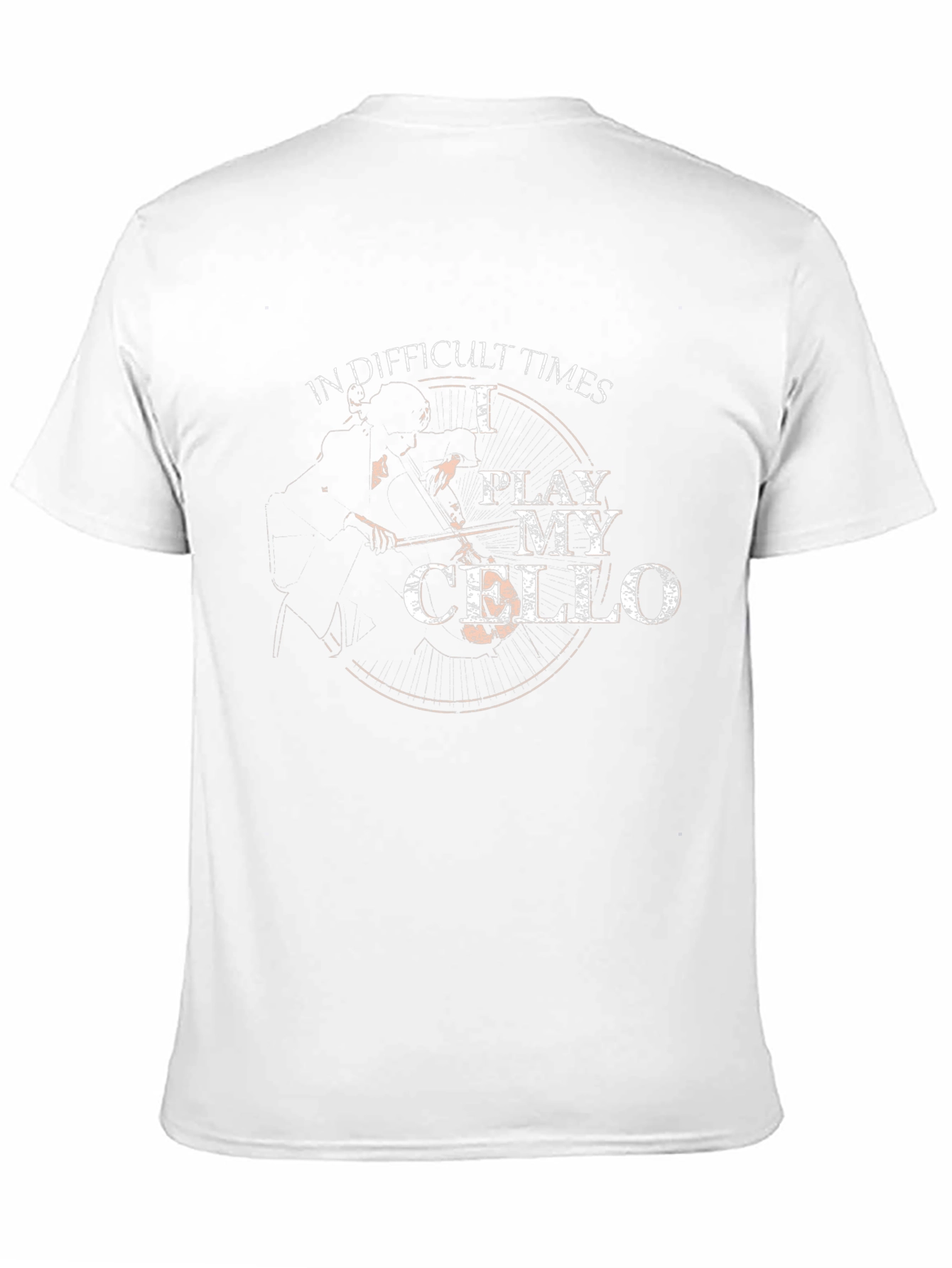 Cello Player T-Shirt: Difficult Times Music Tee