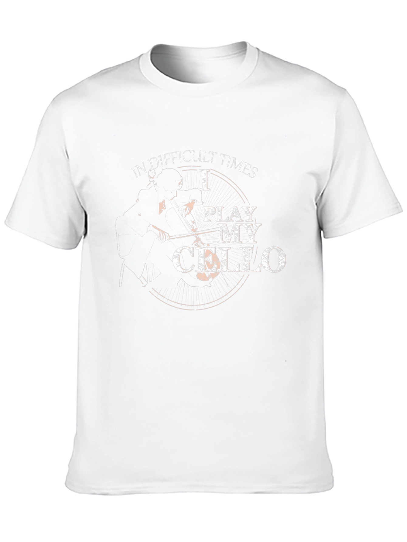Cello Player T-Shirt: Difficult Times Music Tee