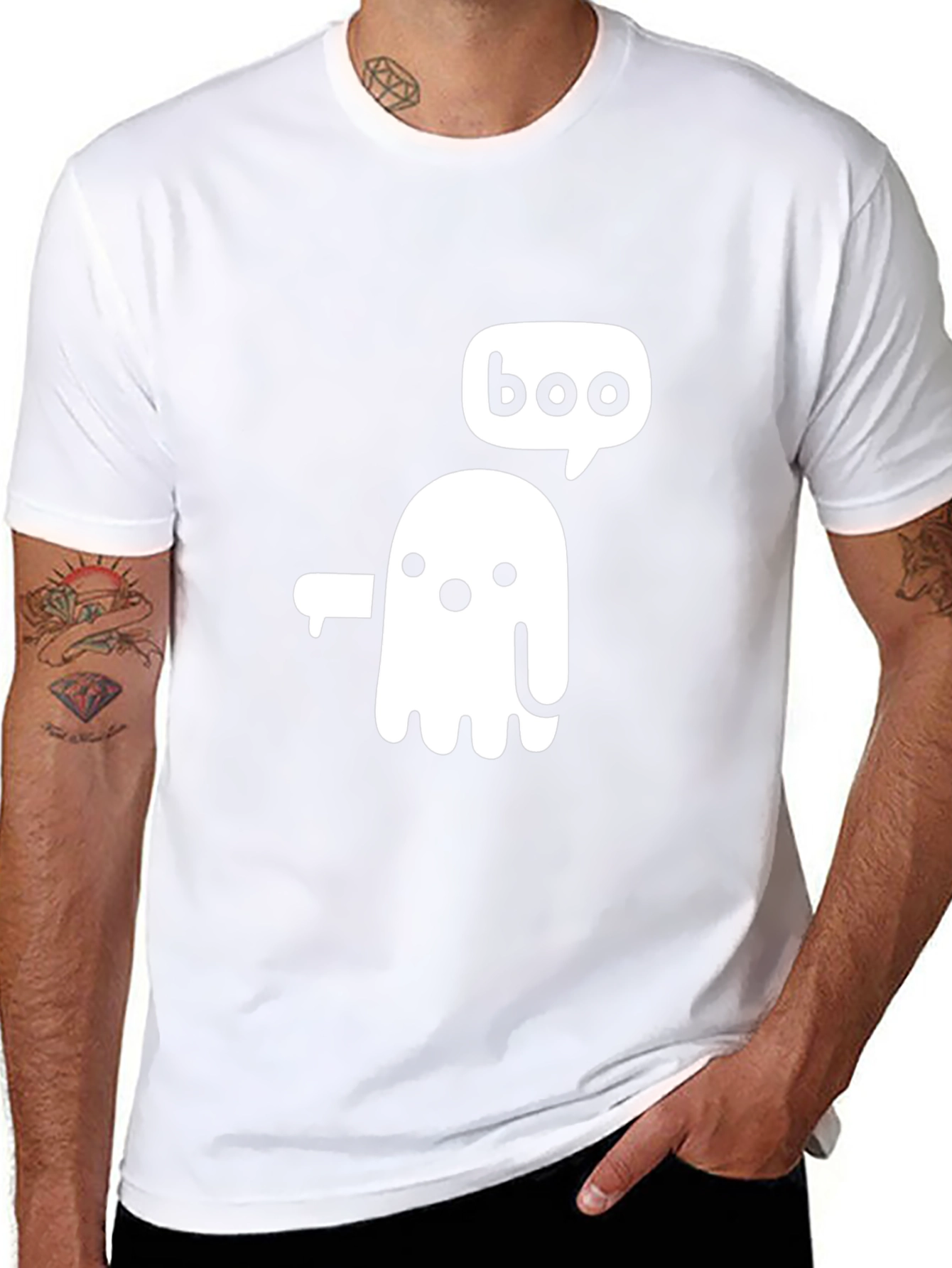 Boo Ghost Graphic Tee - Halloween Spooky Season