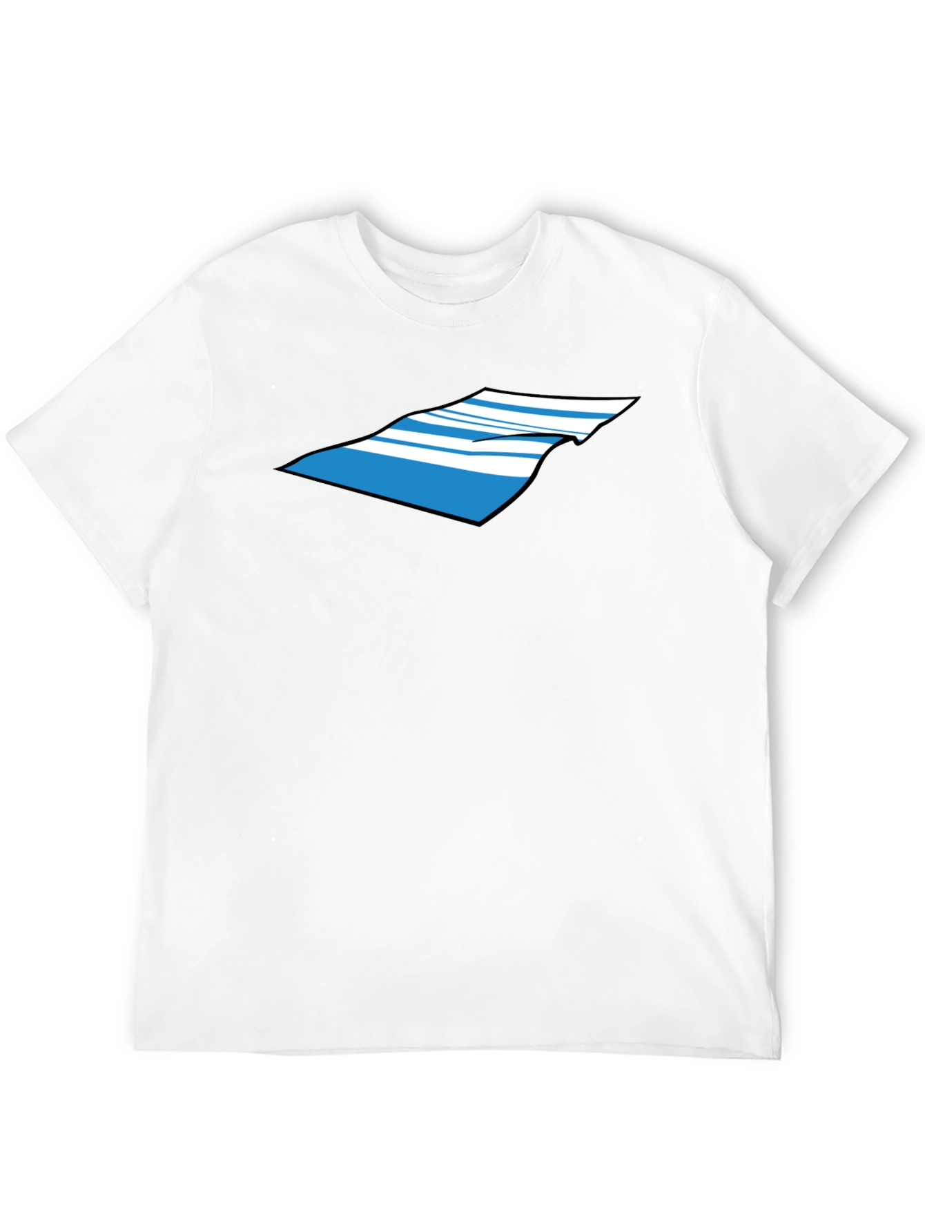 Striped Towel Graphic Tee - Casual Cool