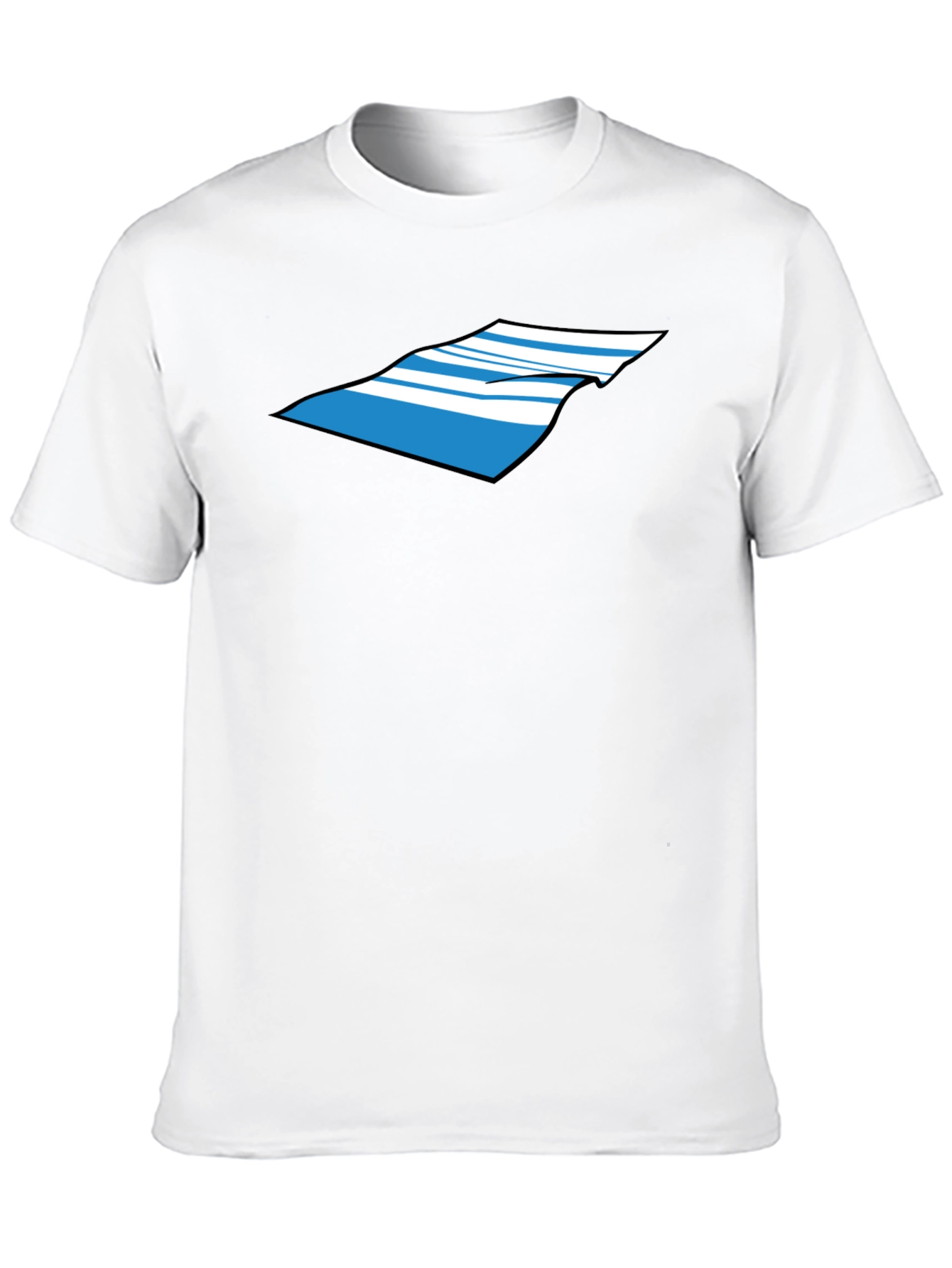 Striped Towel Graphic Tee - Casual Cool