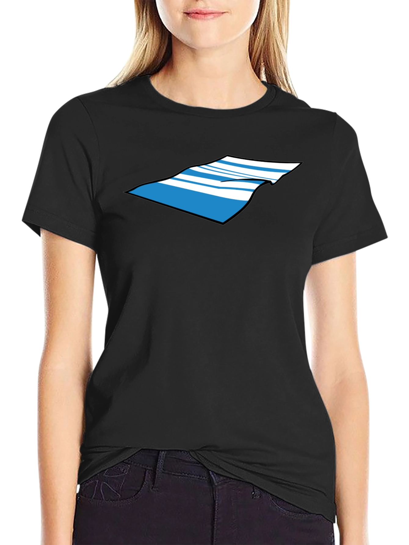 Striped Towel Graphic Tee - Casual Cool