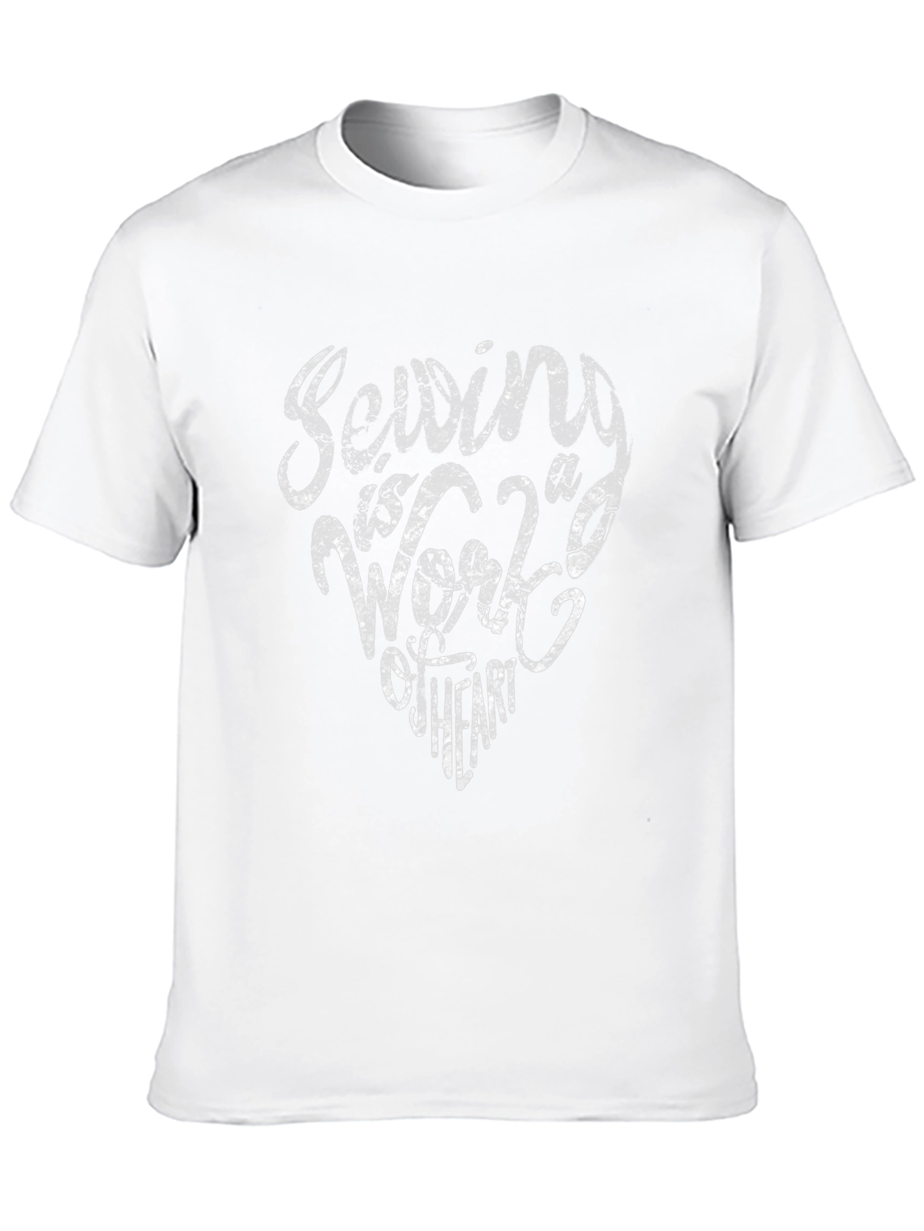 Sewing is a Work of Heart Black T-Shirt