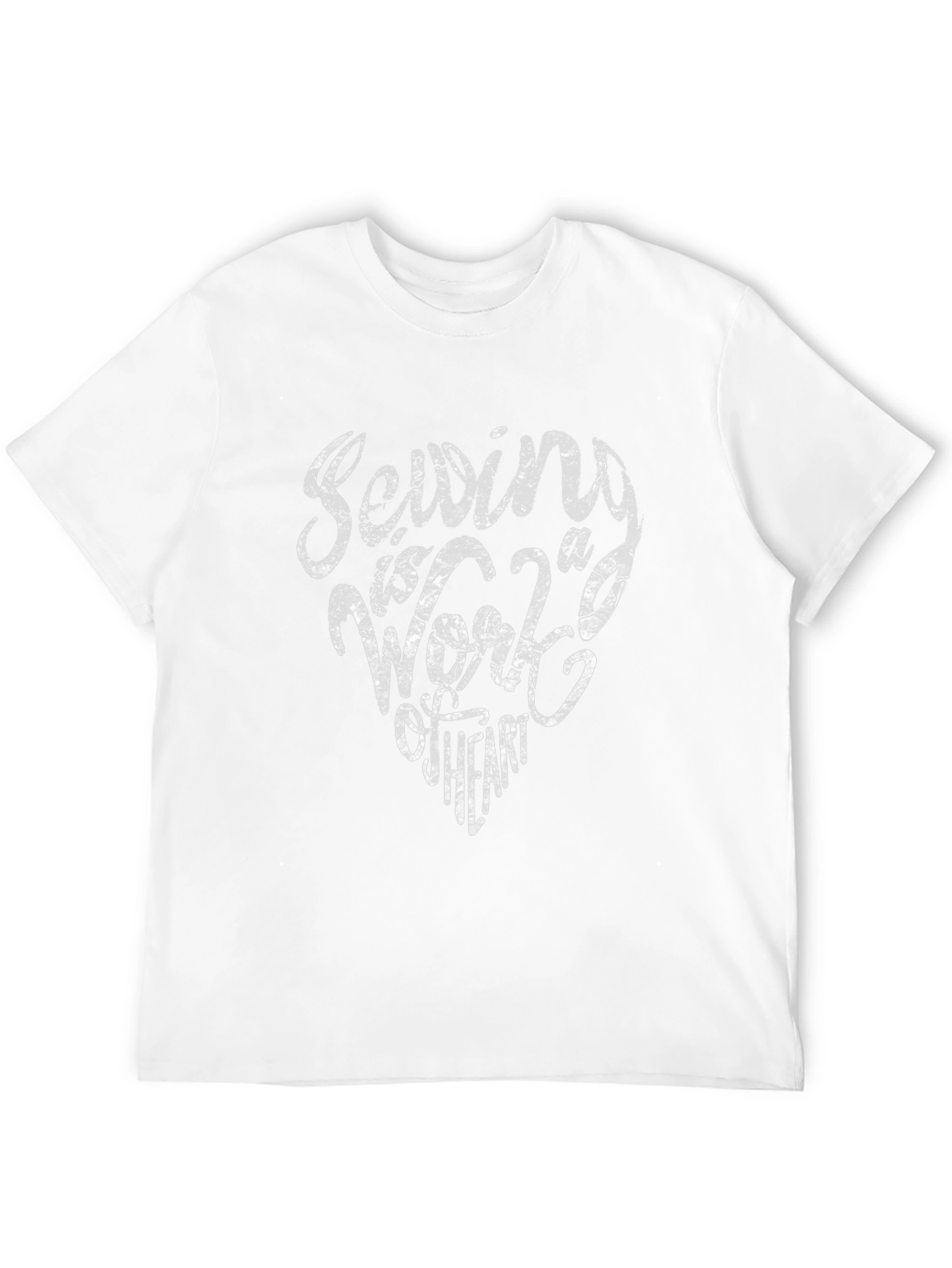 Sewing is a Work of Heart Black T-Shirt