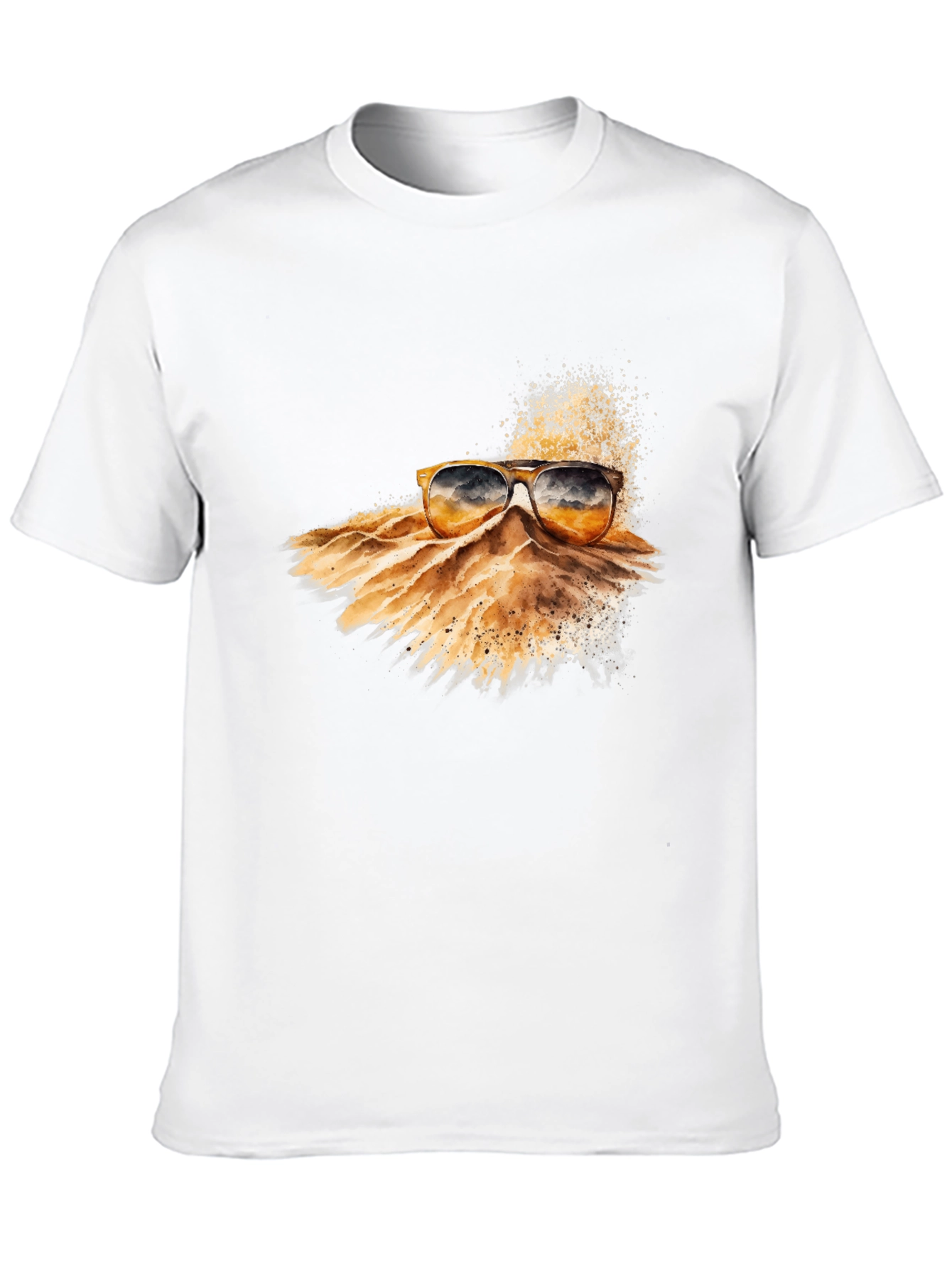 Stylish Black T-Shirt with Sunglasses Graphic