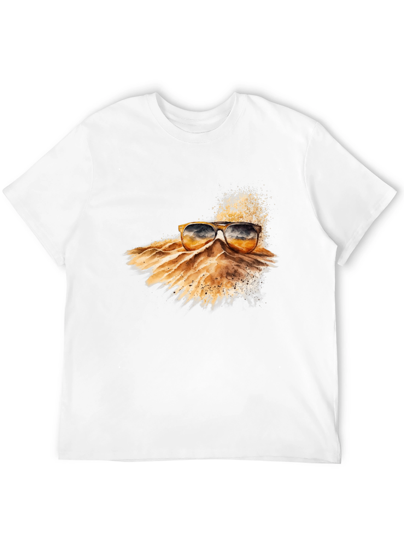 Stylish Black T-Shirt with Sunglasses Graphic