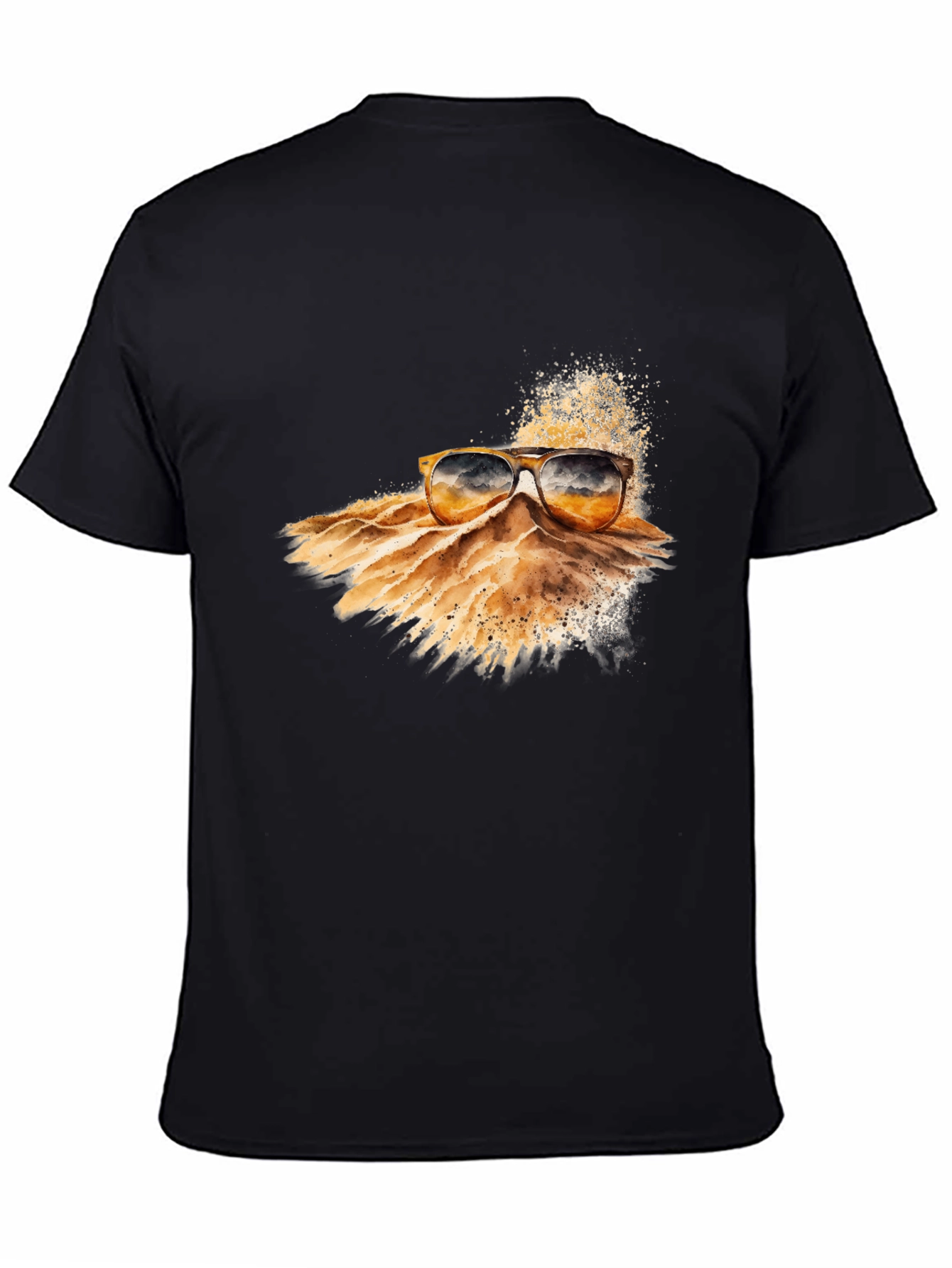 Stylish Black T-Shirt with Sunglasses Graphic