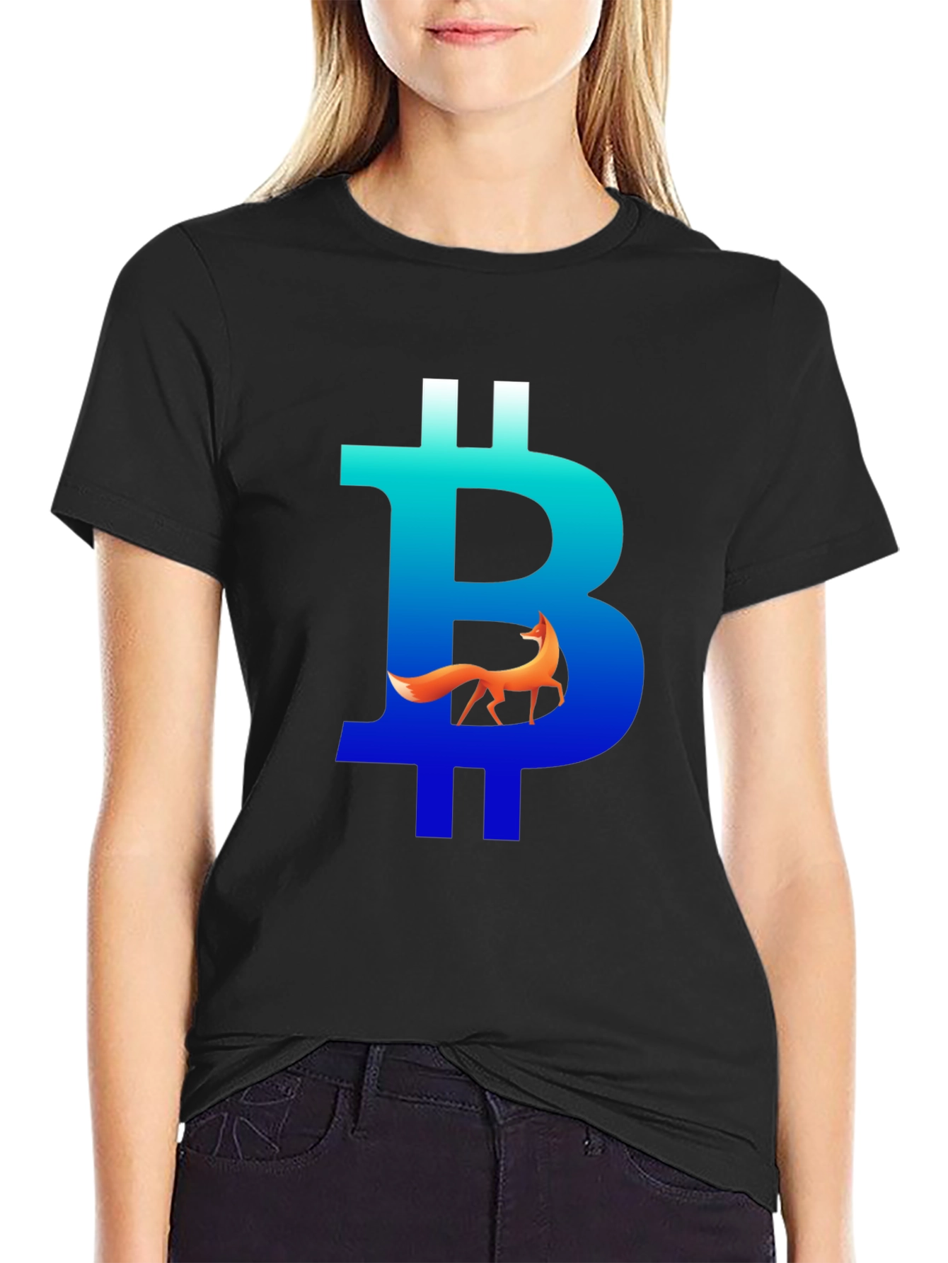 Bitcoin Fox Graphic Tee - Crypto Style