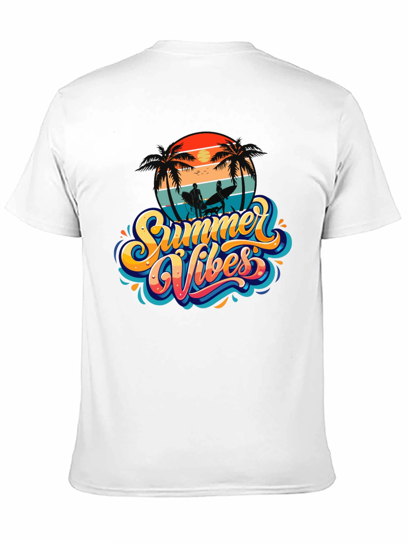 Summer Vibes Black T-Shirt