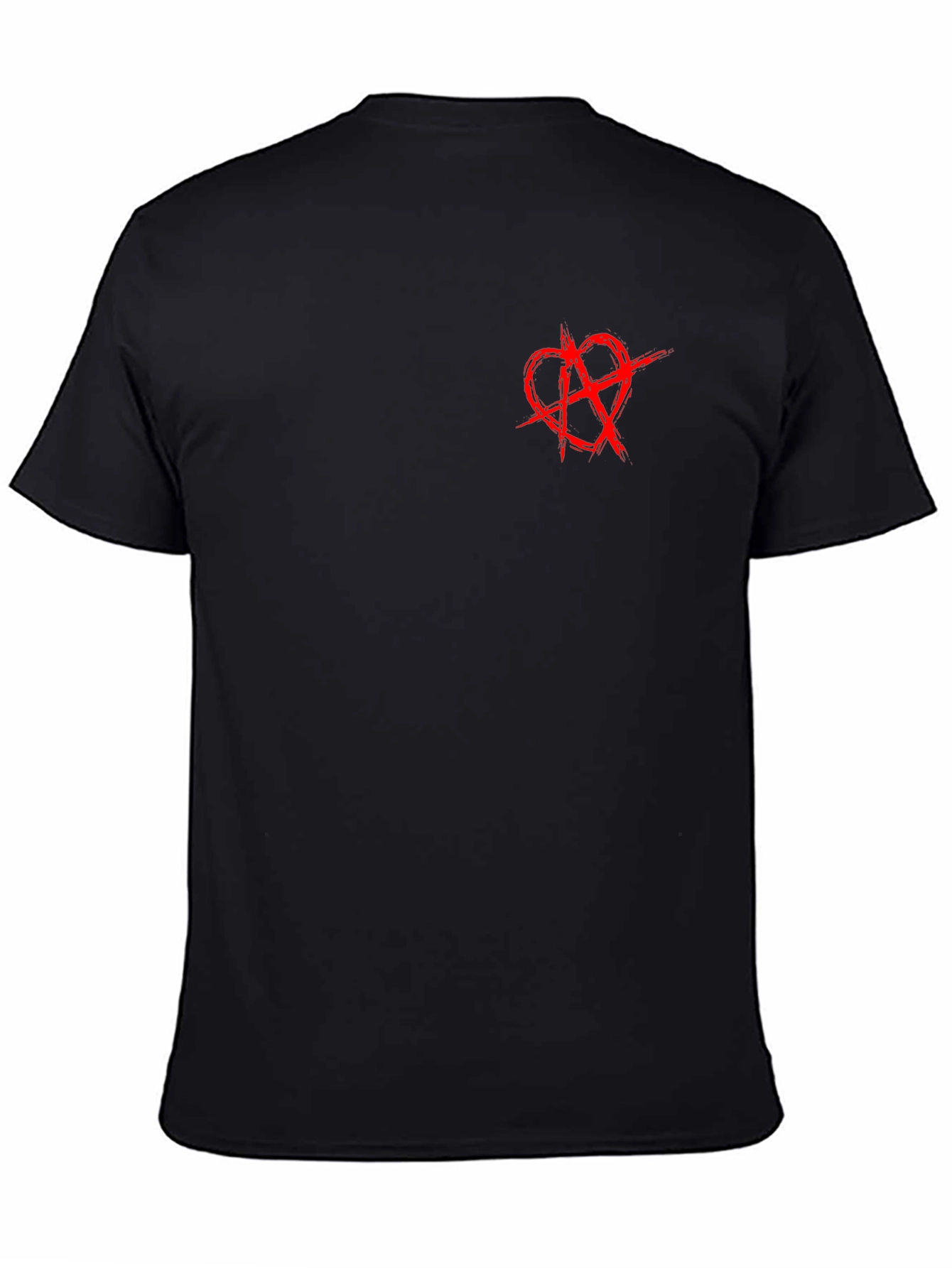 Anarchy Heart Symbol Black T-Shirt