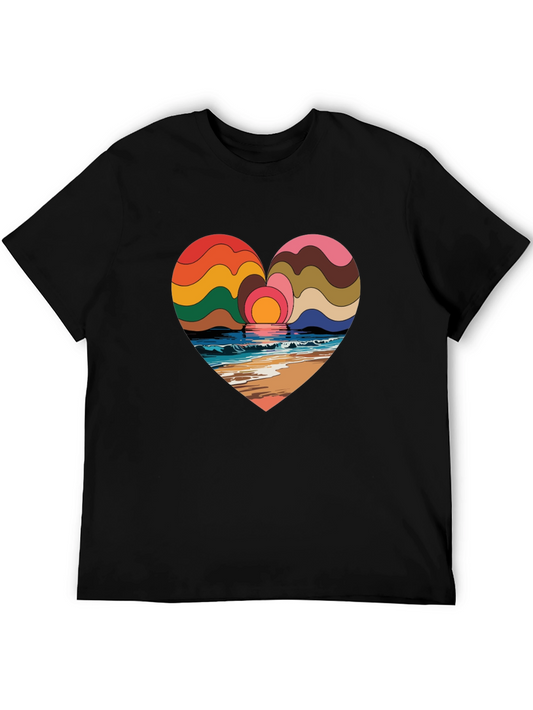 Heart Sunset Beach T-Shirt